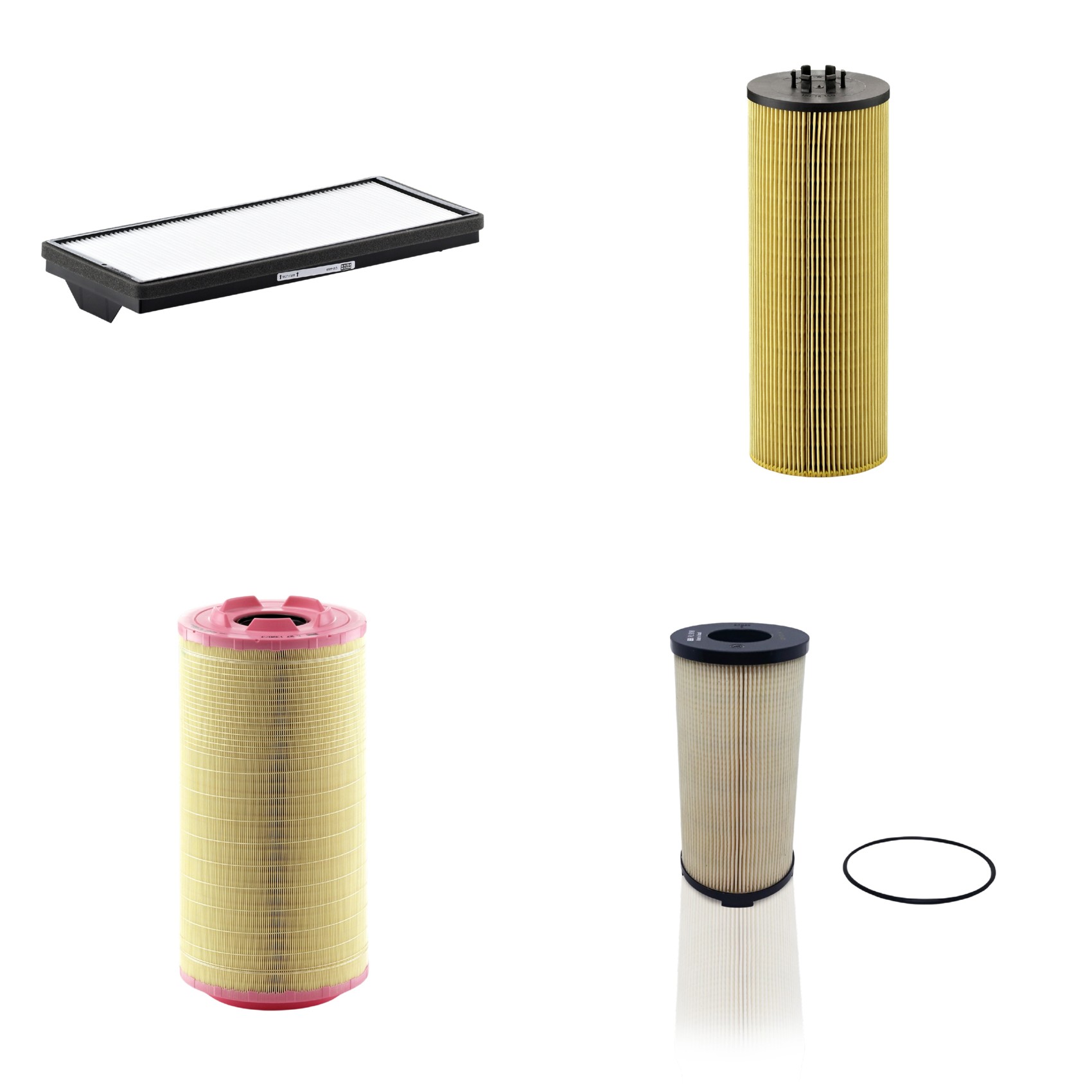 Kit Filtros de Ar Combustível Cabine Ar Condicionado Óleo - Mann-Filter - C271320/3 - CU4469 - HU12140x - PU9198x