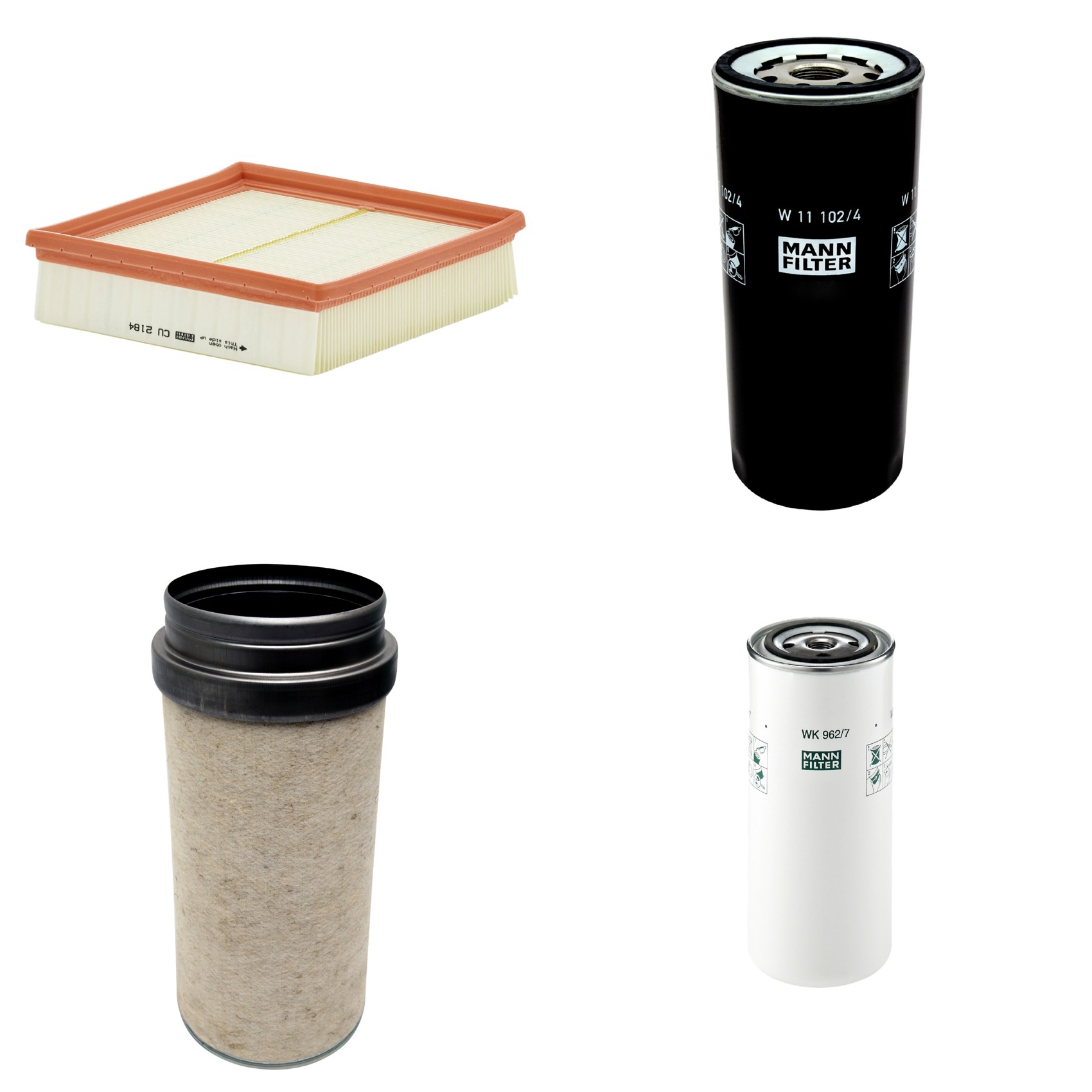 Kit Filtros de Ar Combustível Cabine Ar Condicionado Óleo - Mann-Filter - CF2000 - CU2184 - W11102/4 - WK962/7