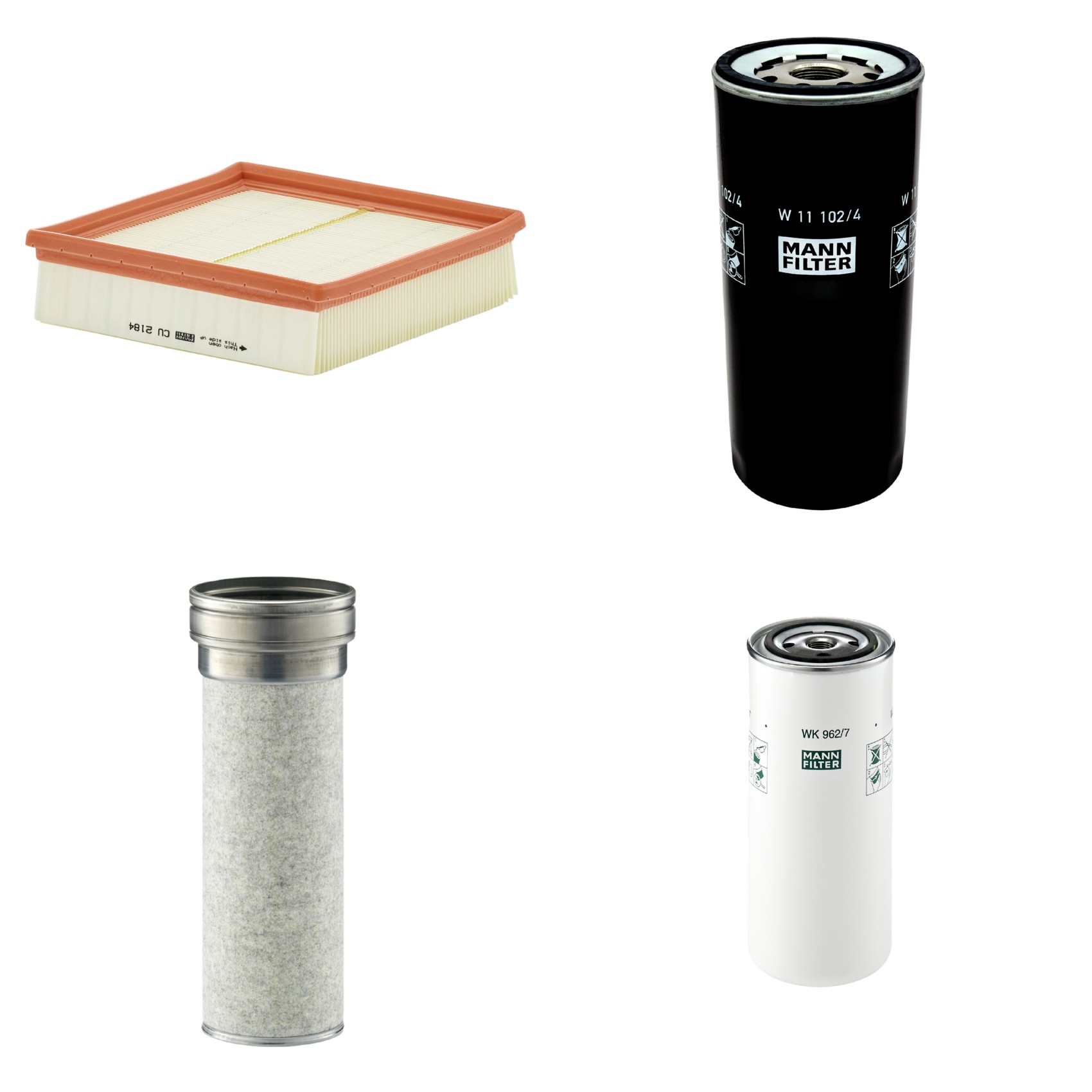 Kit Filtros de Ar Combustível Cabine Ar Condicionado Óleo - Mann-Filter - CF1510/1 - CU2184 - W11102/4 - WK962/7