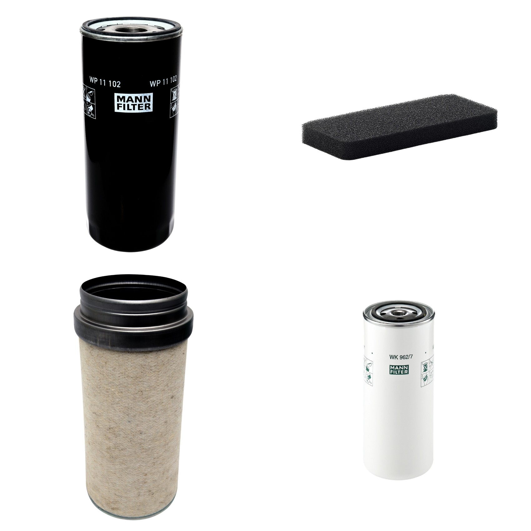 Kit Filtros de Ar Combustível Cabine Ar Condicionado Óleo - Mann-Filter - CF2000 - CU2101 - WK962/7 - WP11102
