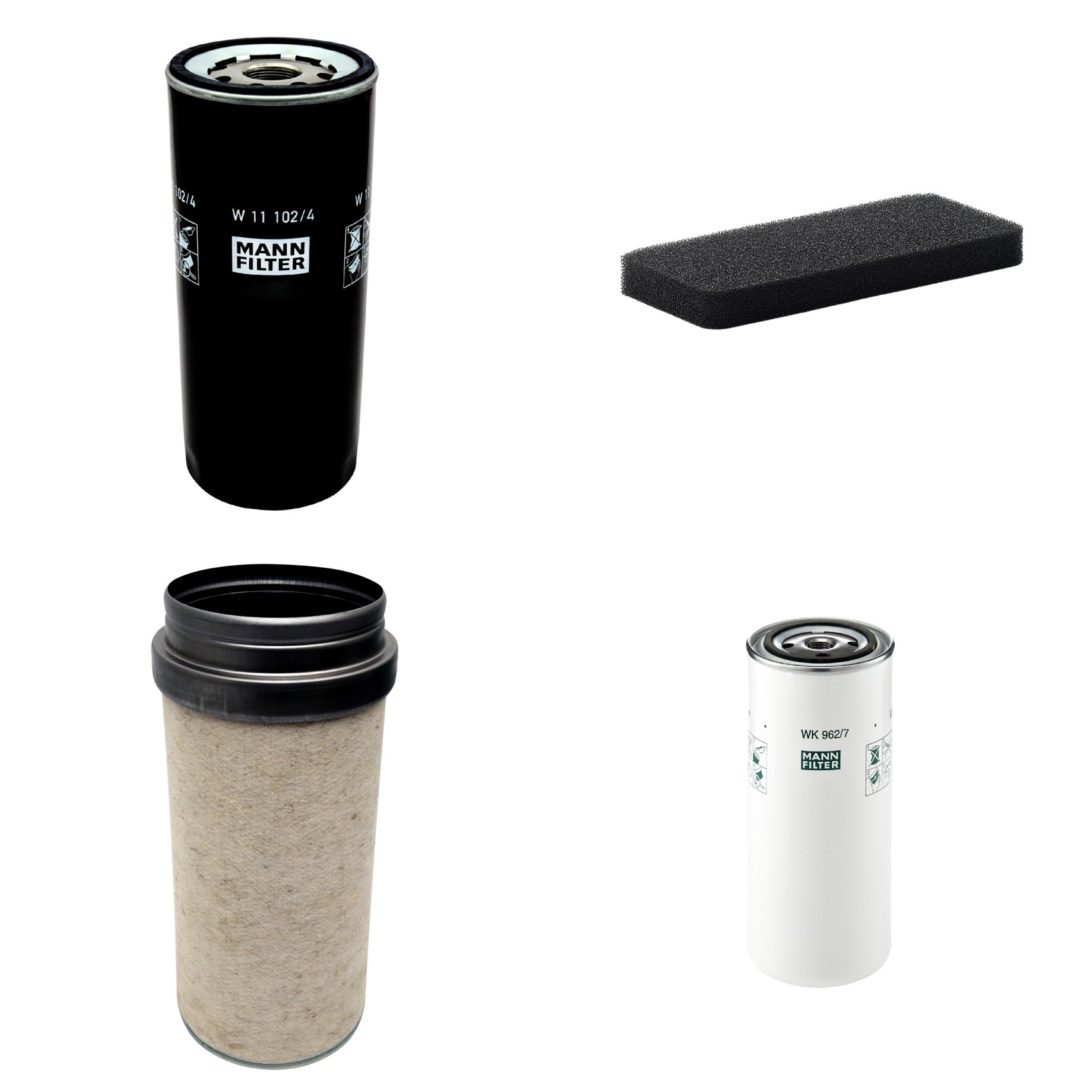 Kit Filtros de Ar Combustível Cabine Ar Condicionado Óleo - Mann-Filter - CF2000 - CU2101 - W11102/4 - WK962/7