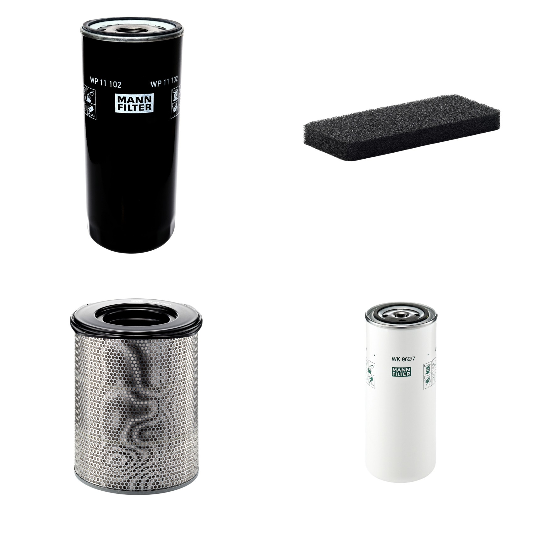 Kit Filtros de Ar Combustível Cabine Ar Condicionado Óleo - Mann-Filter - C321500 - CU2101 - WK962/7 - WP11102