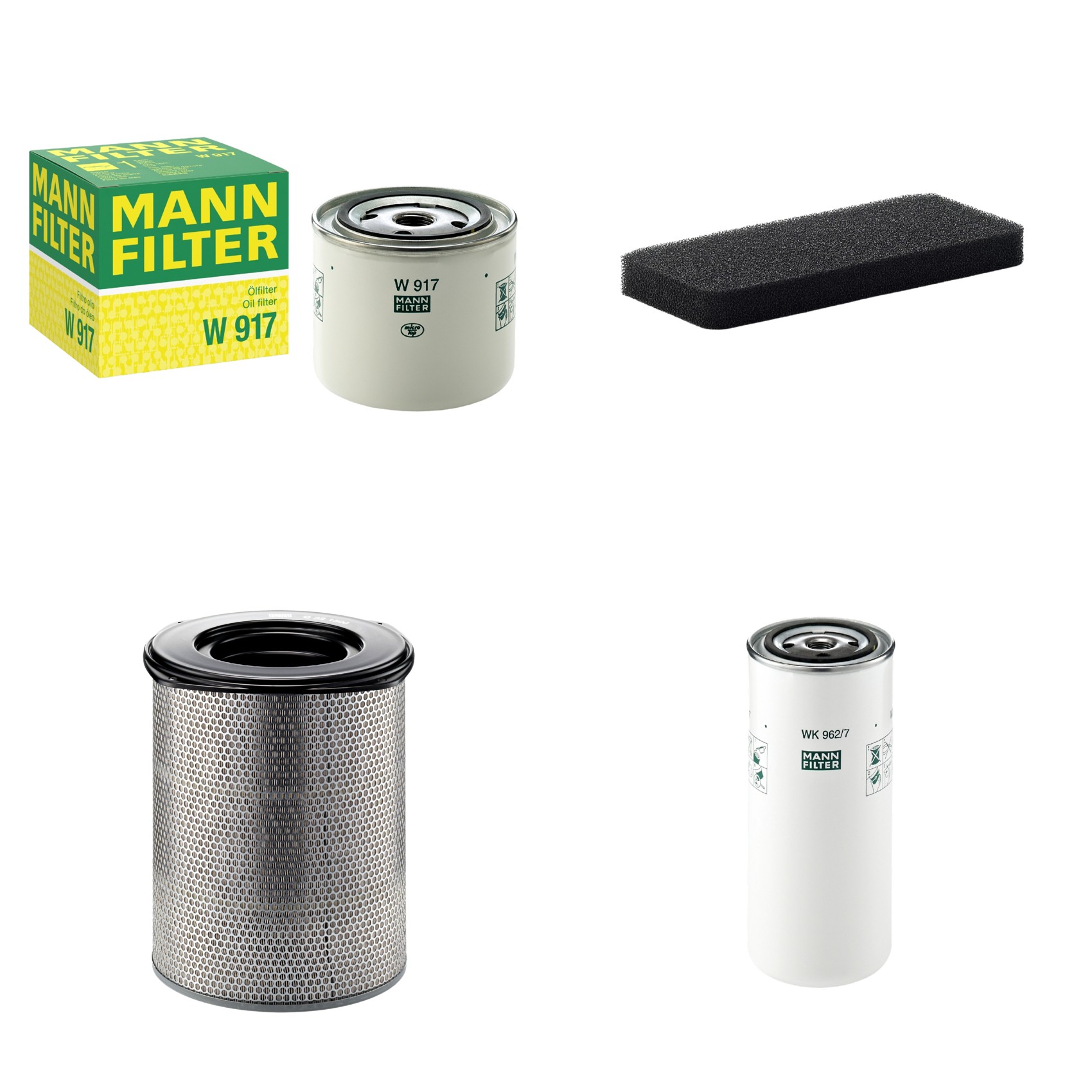 Kit Filtros de Ar Combustível Cabine Ar Condicionado Óleo - Mann-Filter - C321500 - CU2101 - W917 - WK962/7
