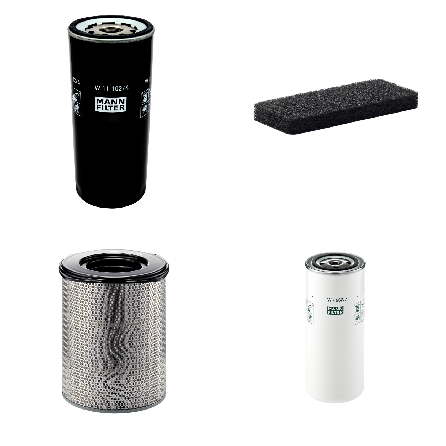 Kit Filtros de Ar Combustível Cabine Ar Condicionado Óleo - Mann-Filter - C321500 - CU2101 - W11102/4 - WK962/7