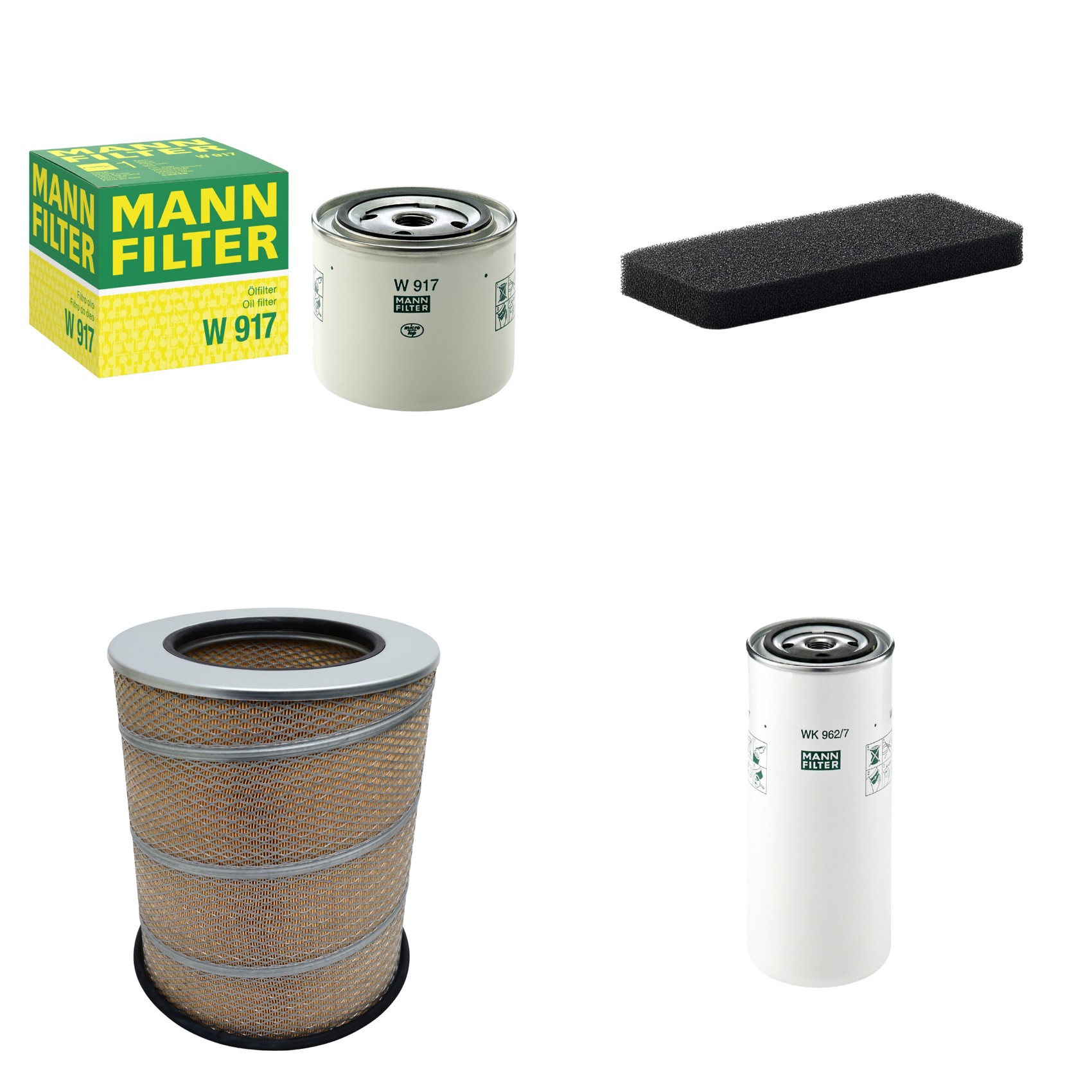 Kit Filtros de Ar Combustível Cabine Ar Condicionado Óleo - Mann-Filter - C341500 - CU2101 - W917 - WK962/7