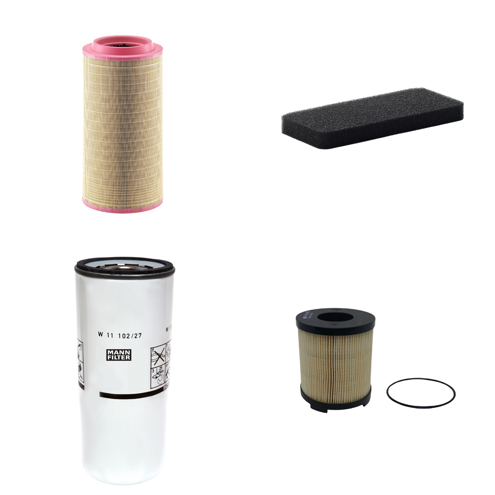Kit Filtros de Ar Combustível Cabine Ar Condicionado Óleo - Mann-Filter - C271340 - CU2101 - PU9105x - W11102/27