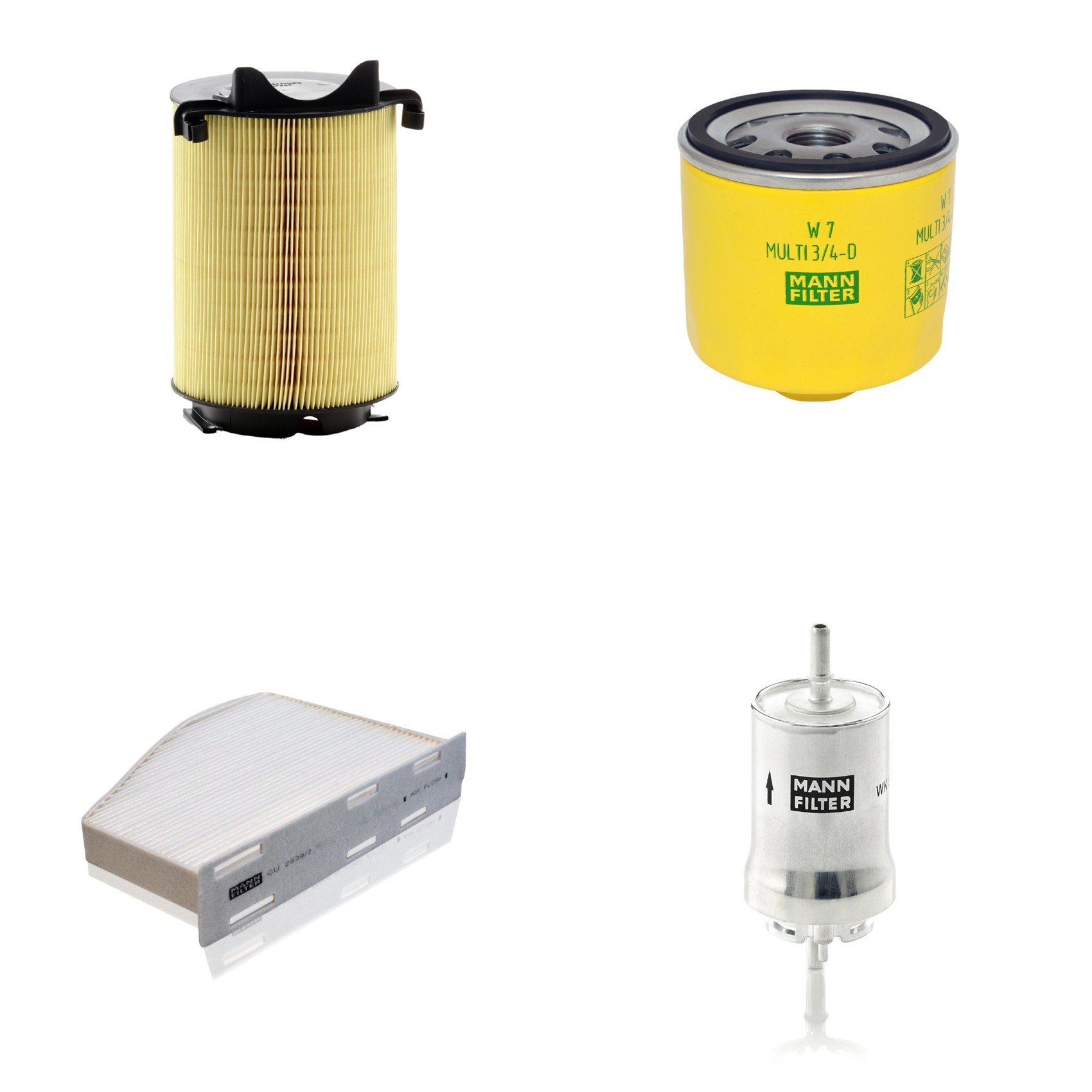 Kit Filtros de Ar Combustível Cabine Ar Condicionado Óleo - Mann-Filter - C14130 - CU2939/2 - W7MULTI3/4-D - WK59x