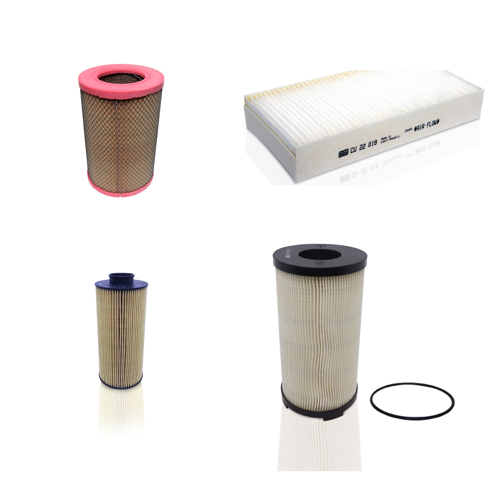 Kit Filtros de Ar Combustível Cabine Ar Condicionado Óleo - Mann-Filter - C27830 - CU22018 - HU8171 - PU9178x