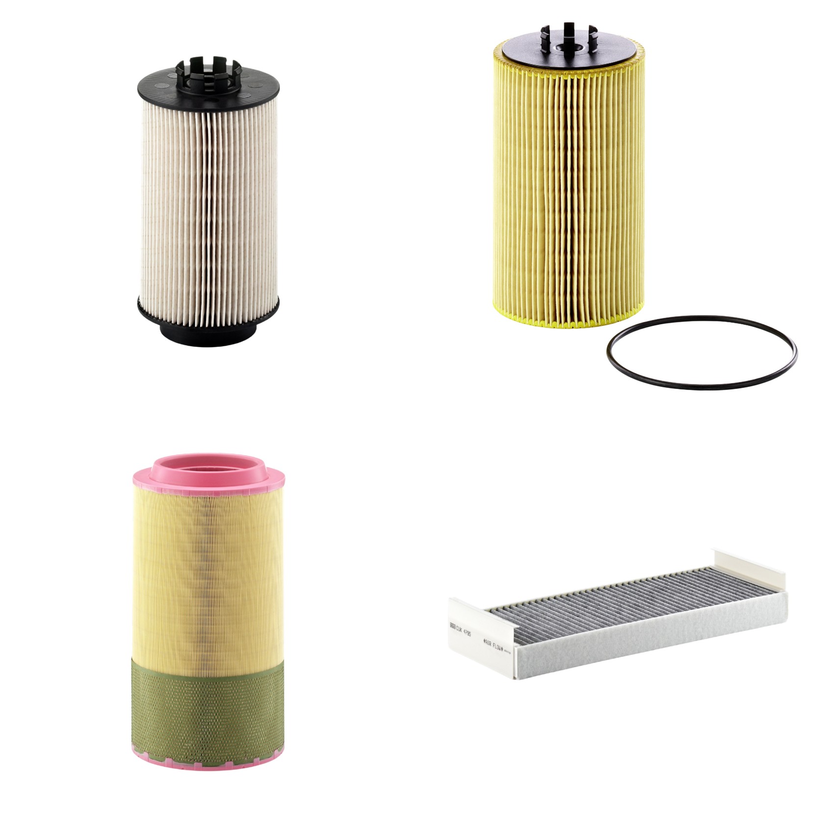 Kit Filtros de Ar Combustível Cabine Ar Condicionado Óleo - Mann-Filter - C271250/1 - CUK4795 - HU13125/3x - PU1059x