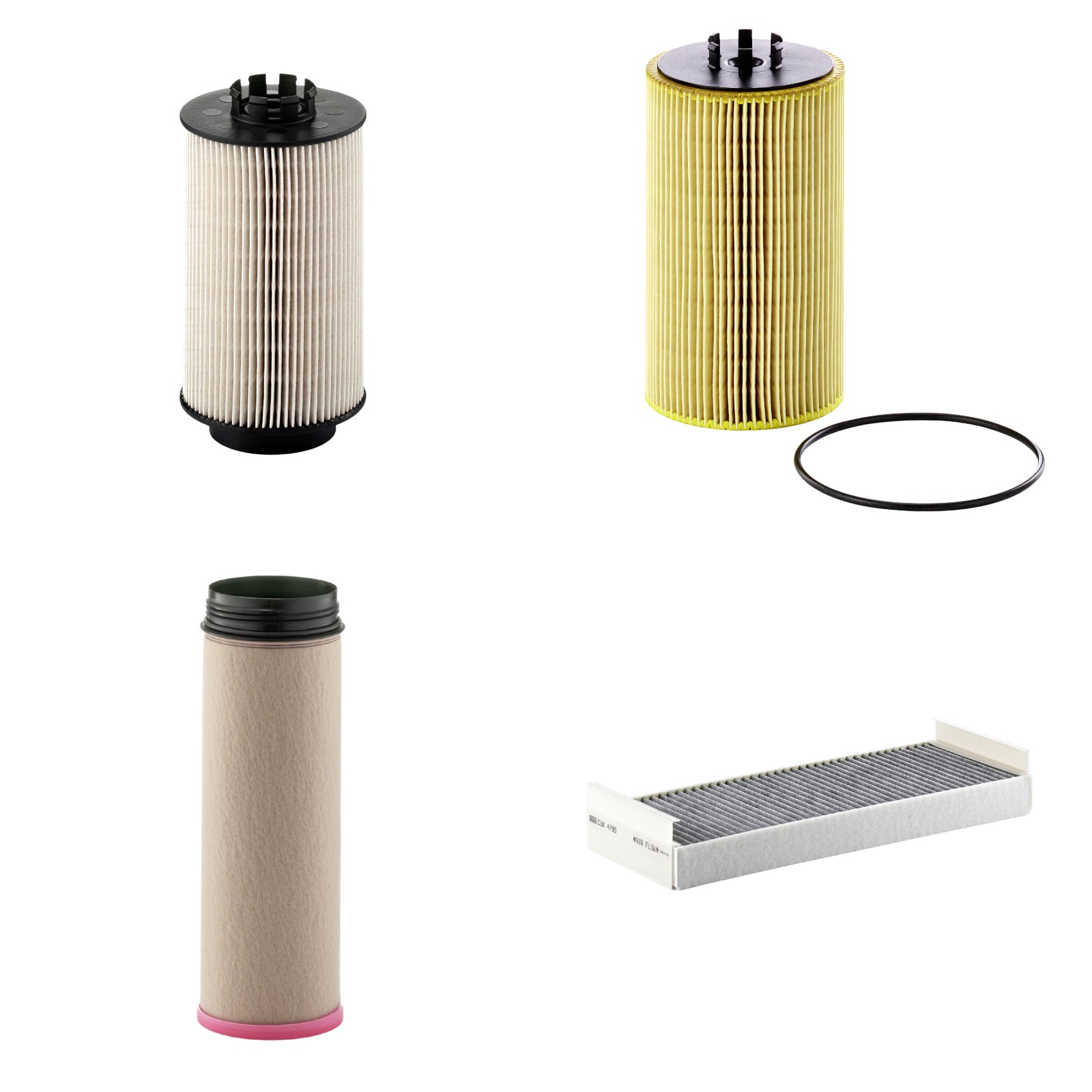 Kit Filtros de Ar Combustível Cabine Ar Condicionado Óleo - Mann-Filter - CF1640 - CUK4795 - HU13125/3x - PU1059x