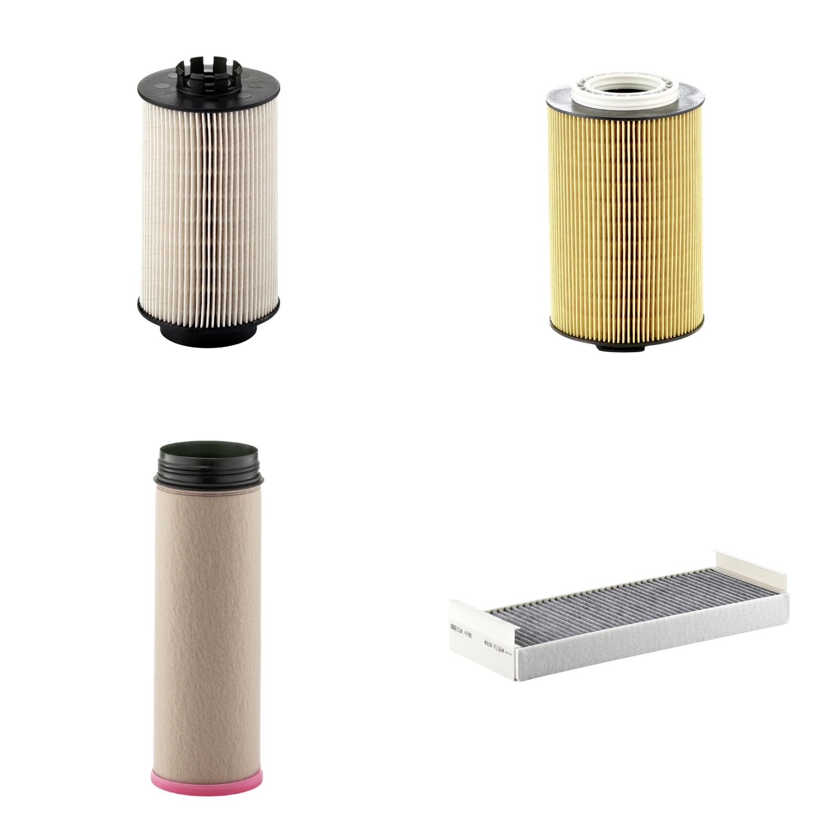 Kit Filtros de Ar Combustível Cabine Ar Condicionado Óleo - Mann-Filter - CF1640 - CUK4795 - HU1291/1Z - PU1059x