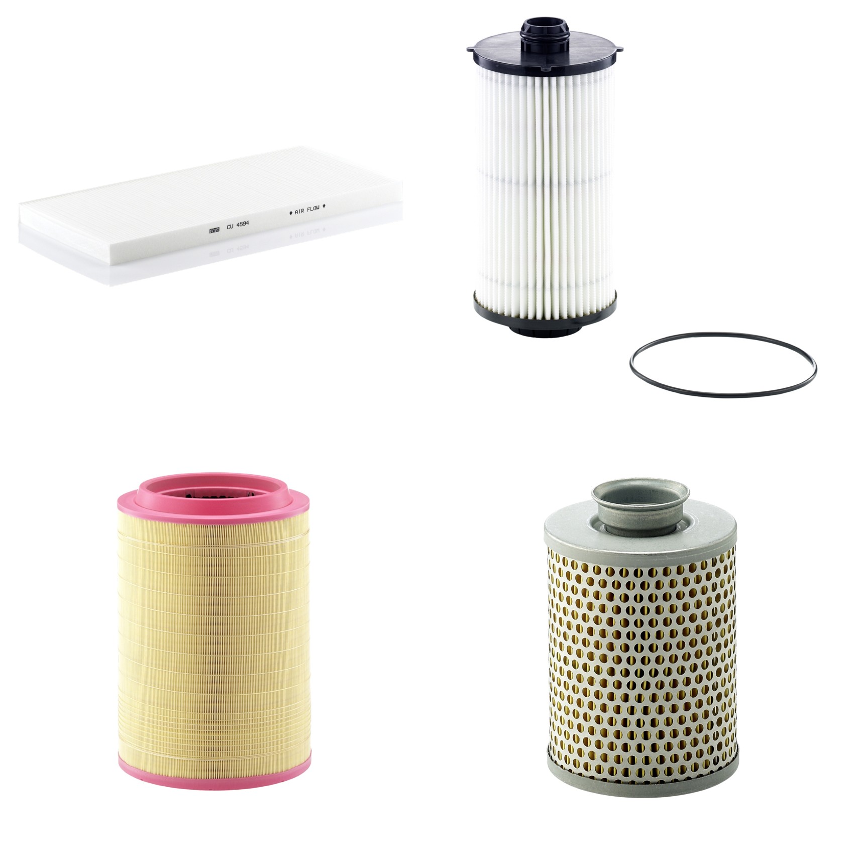 Kit Filtros de Ar Combustível Cabine Ar Condicionado Óleo - Mann-Filter - C321420/2 - CU4594 - HU12008x - P919/7