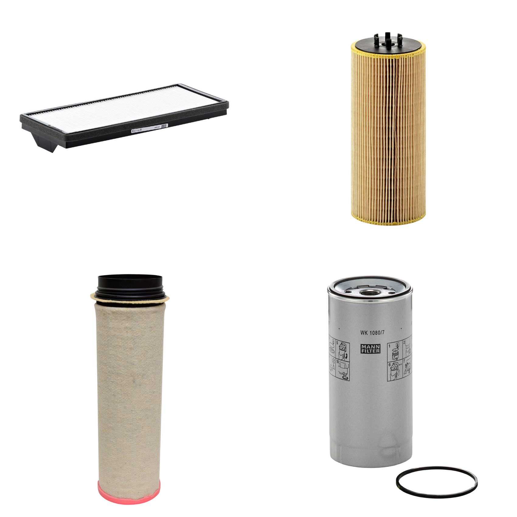 Kit Filtros de Ar Combustível Cabine Ar Condicionado Óleo - Mann-Filter - CF1651 - CU4469 - HU12110x - WK1080/7x