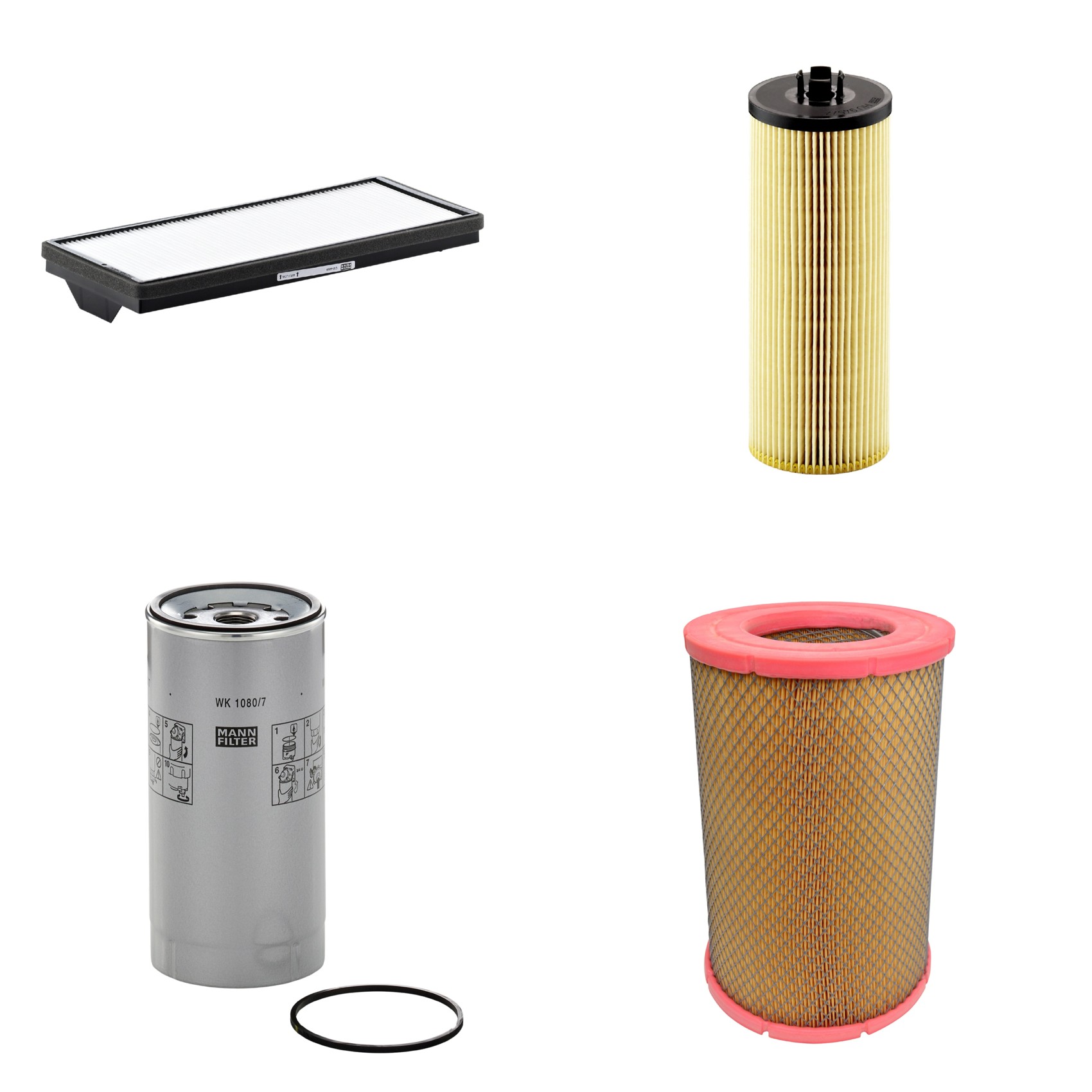 Kit Filtros de Ar Combustível Cabine Ar Condicionado Óleo - Mann-Filter - C27902 - CU4469 - HU945/2x - WK1080/7x