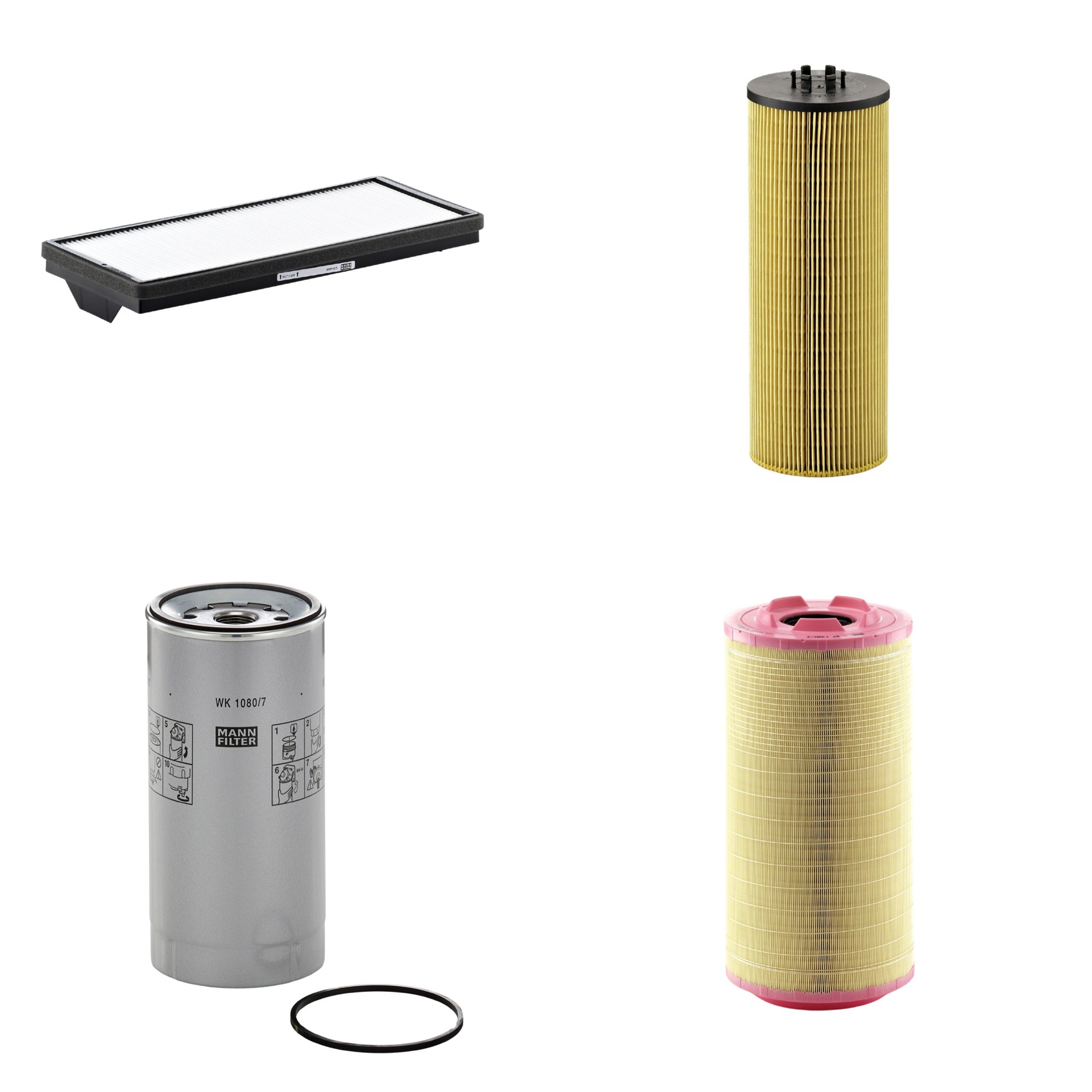 Kit Filtros de Ar Combustível Cabine Ar Condicionado Óleo - Mann-Filter - C271320/3 - CU4469 - HU12140x - WK1080/7x