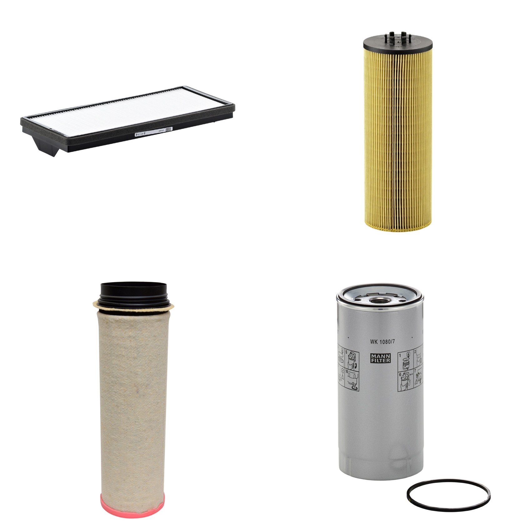 Kit Filtros de Ar Combustível Cabine Ar Condicionado Óleo - Mann-Filter - CF1651 - CU4469 - HU12140x - WK1080/7x