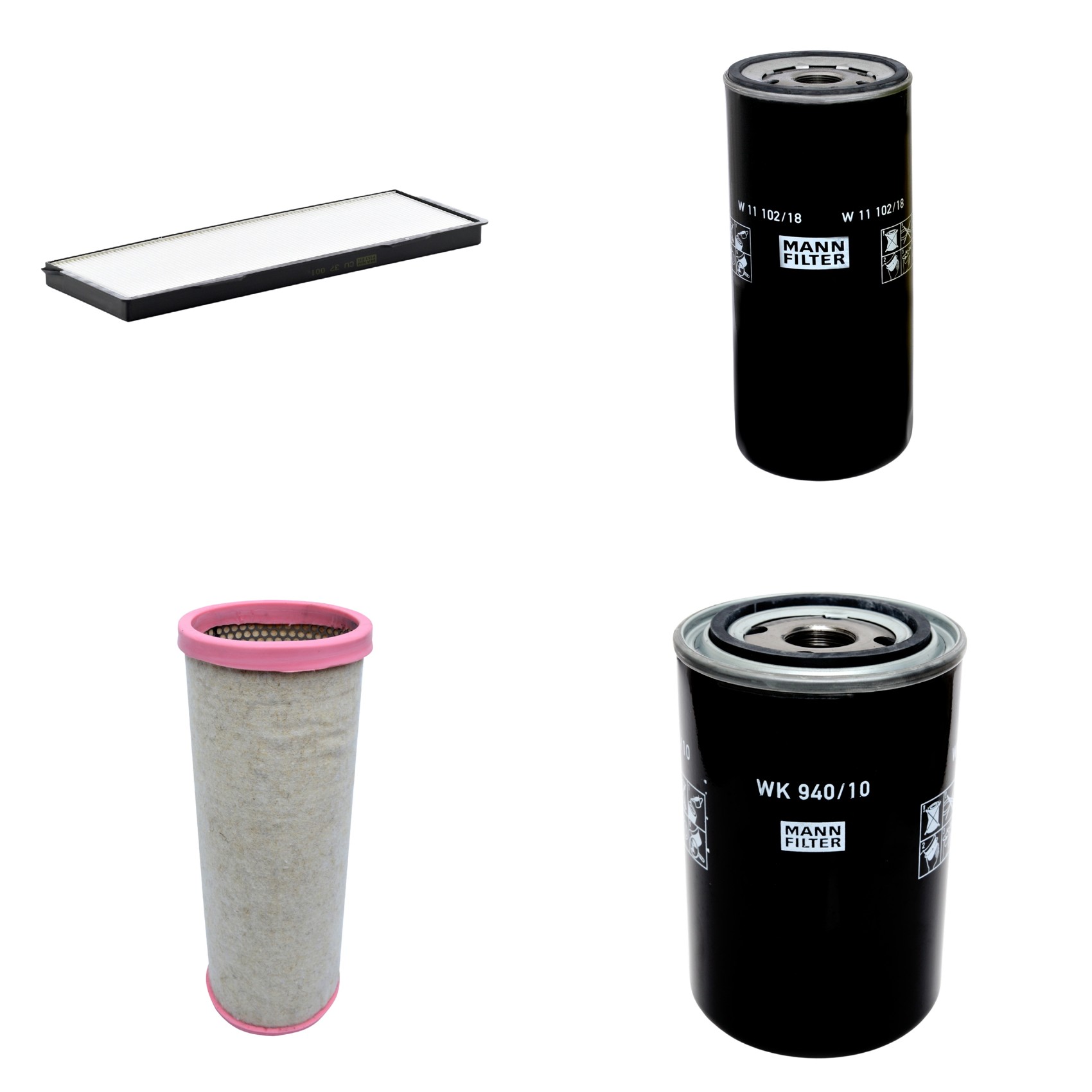 Kit Filtros de Ar Combustível Cabine Ar Condicionado Óleo - Mann-Filter - CF1711 - CU37001 - W11102/18 - WK940/10