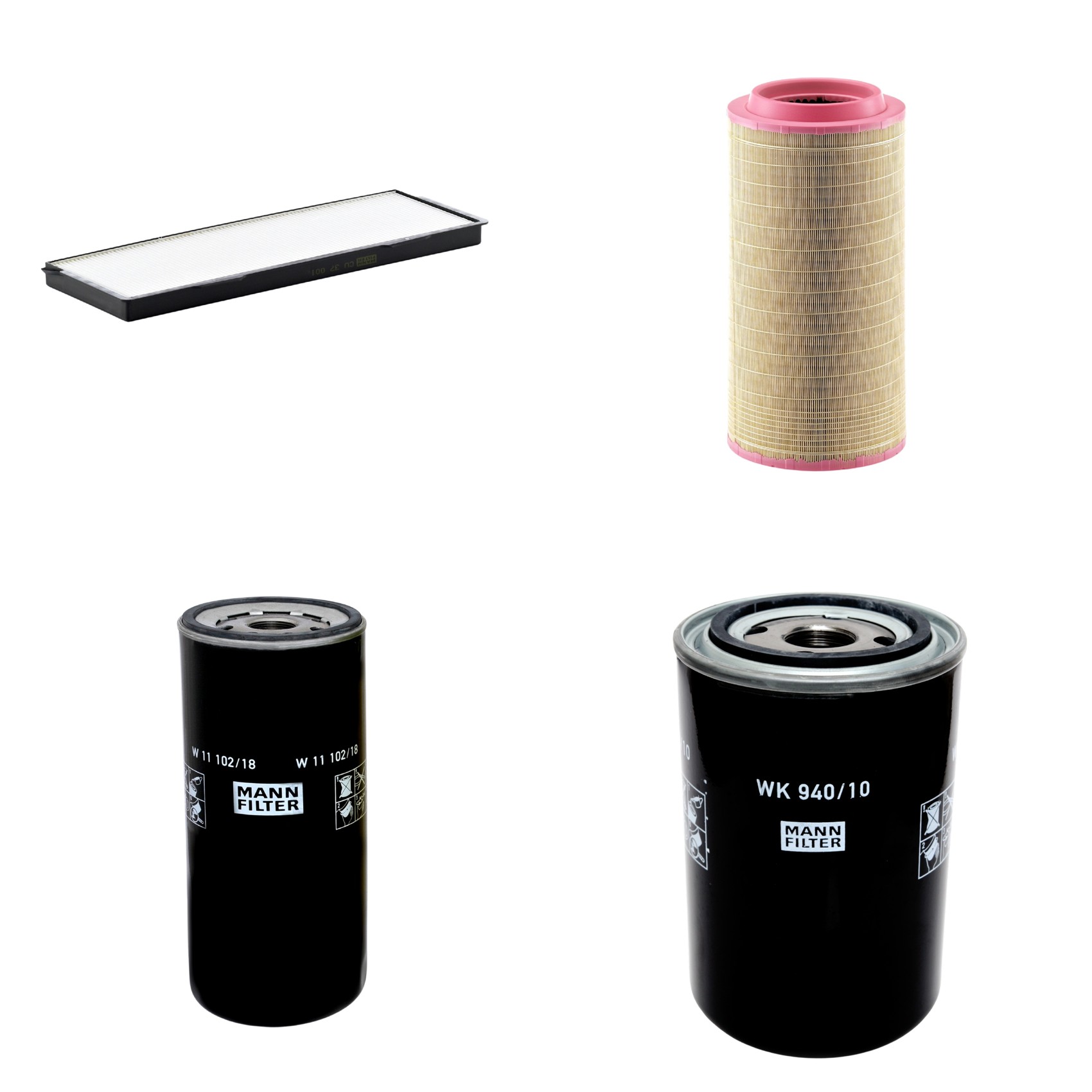 Kit Filtros de Ar Combustível Cabine Ar Condicionado Óleo - Mann-Filter - C271340 - CU37001 - W11102/18 - WK940/10