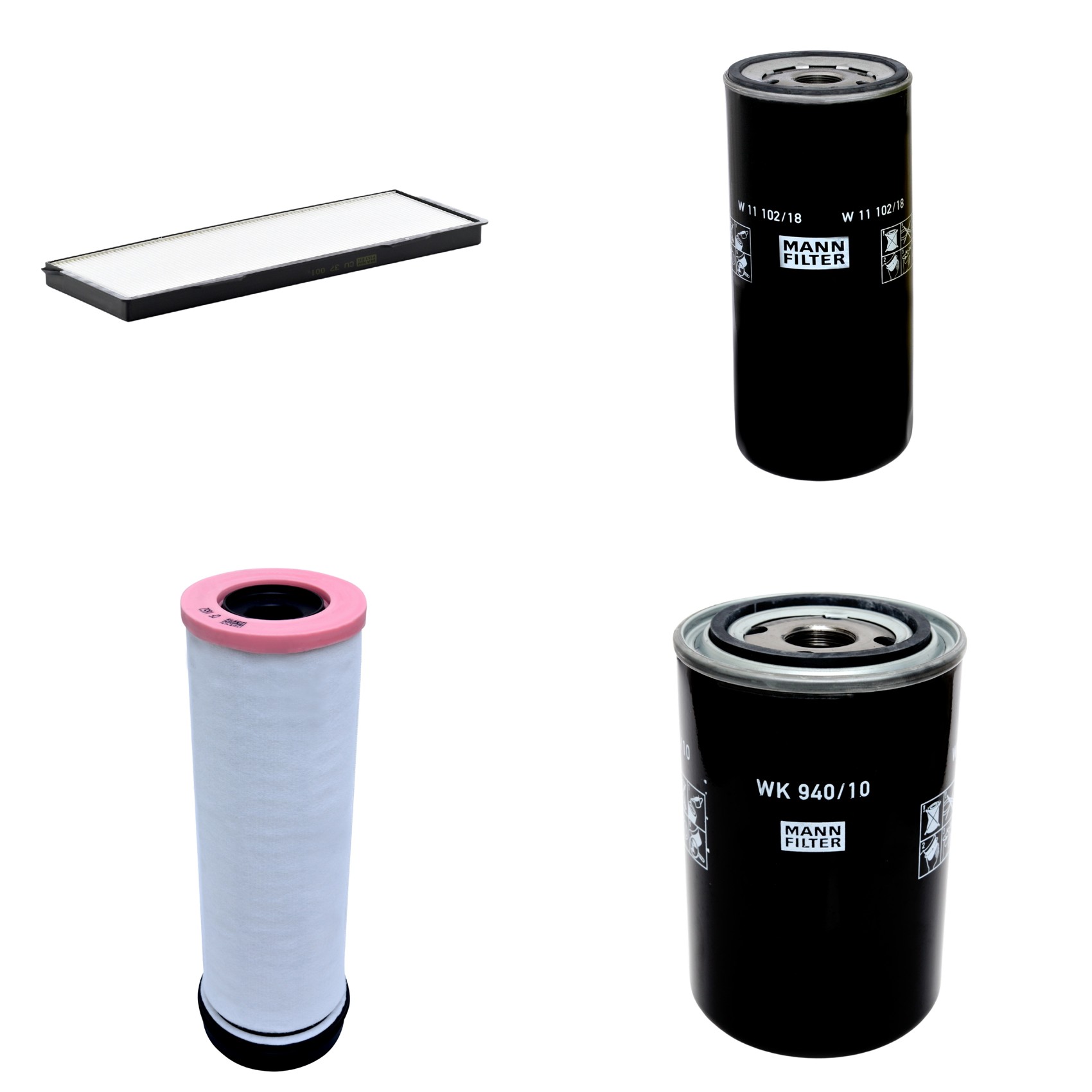 Kit Filtros de Ar Combustível Cabine Ar Condicionado Óleo - Mann-Filter - CF1652 - CU37001 - W11102/18 - WK940/10