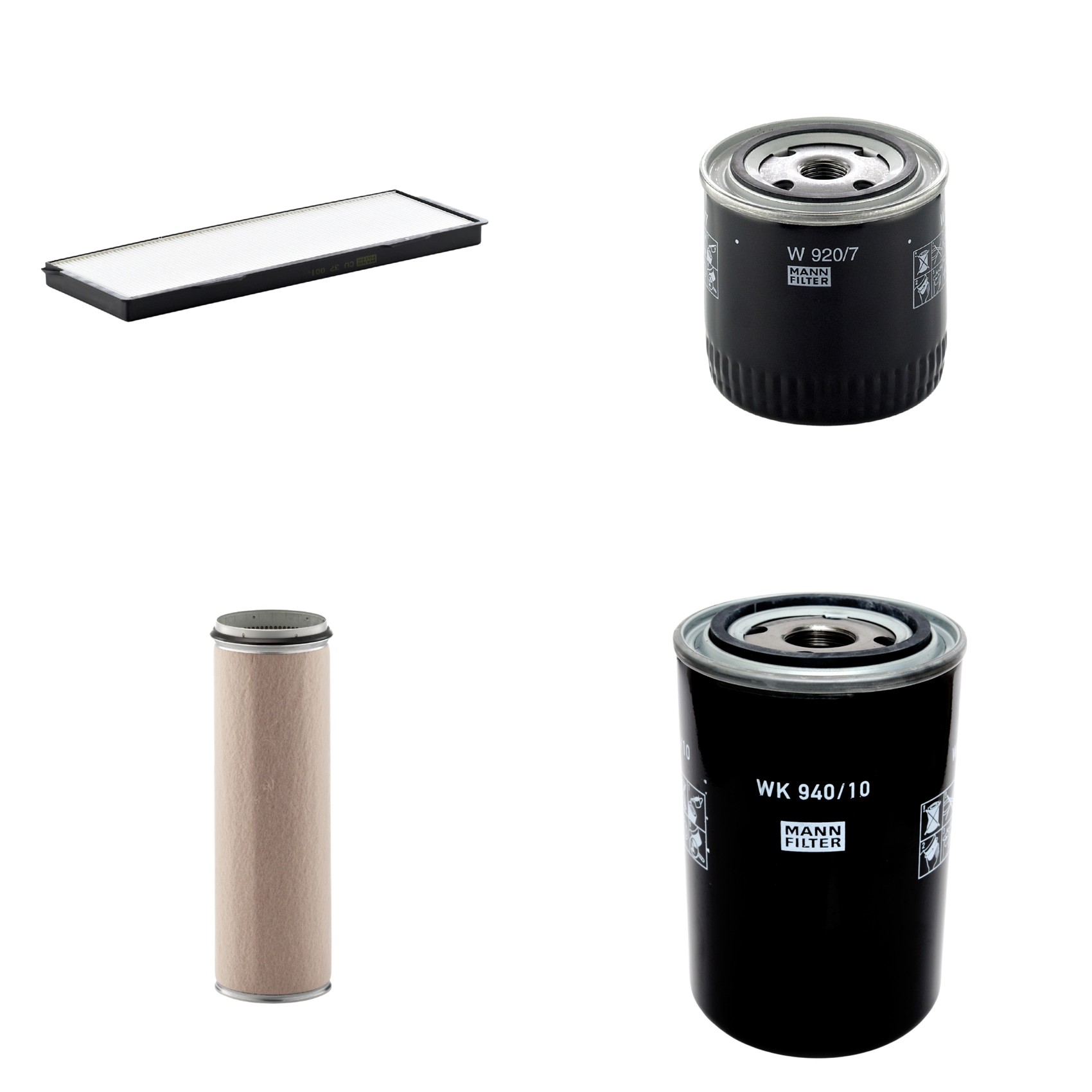 Kit Filtros de Ar Combustível Cabine Ar Condicionado Óleo - Mann-Filter - CF1600 - CU37001 - W920/7 - WK940/10