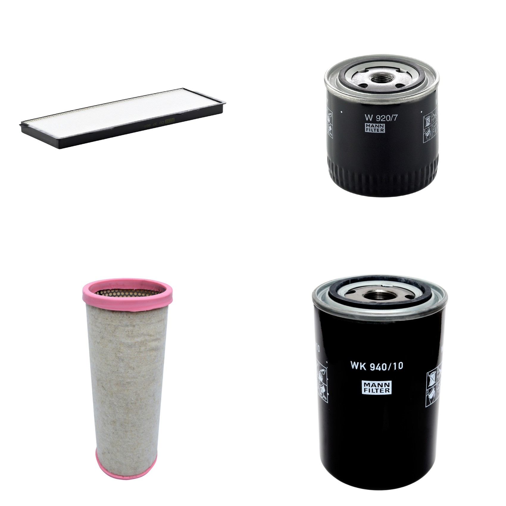 Kit Filtros de Ar Combustível Cabine Ar Condicionado Óleo - Mann-Filter - CF1711 - CU37001 - W920/7 - WK940/10