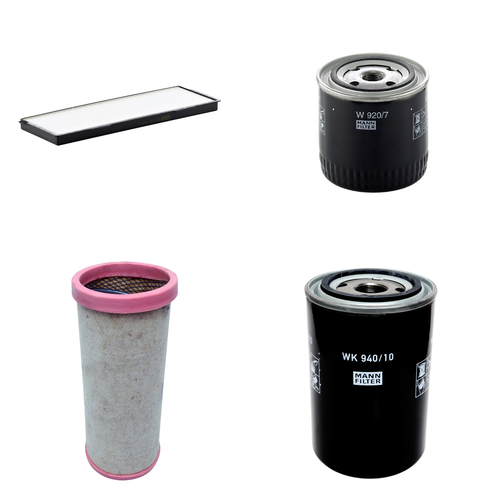 Kit Filtros de Ar Combustível Cabine Ar Condicionado Óleo - Mann-Filter - CF1710 - CU37001 - W920/7 - WK940/10