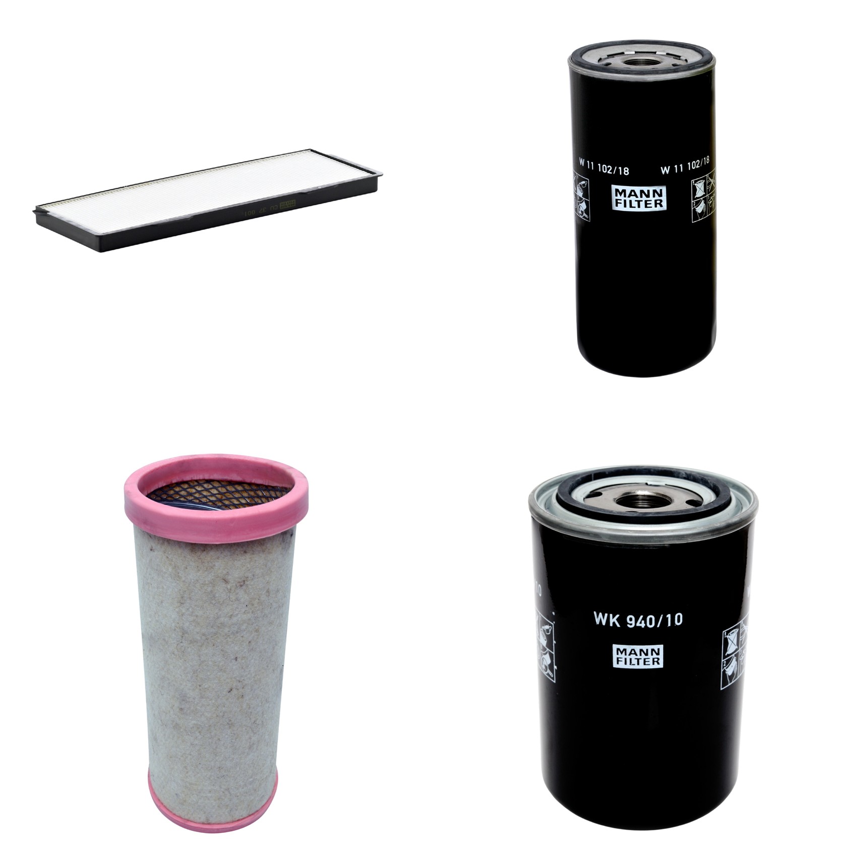 Kit Filtros de Ar Combustível Cabine Ar Condicionado Óleo - Mann-Filter - CF1710 - CU37001 - W11102/18 - WK940/10
