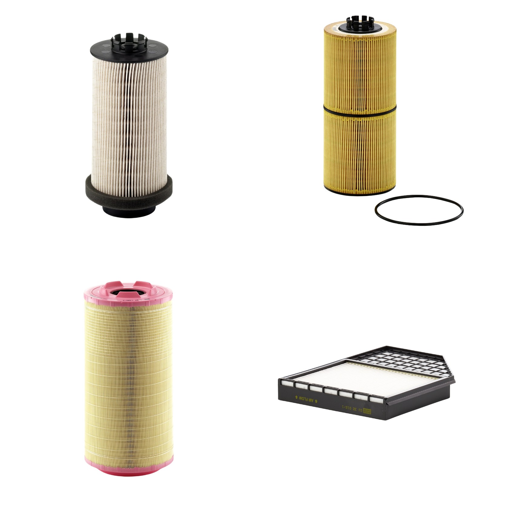 Kit Filtros de Ar Combustível Cabine Ar Condicionado Óleo - Mann-Filter - C271320/3 - CU32012/1 - HU12001z - PU999/1x