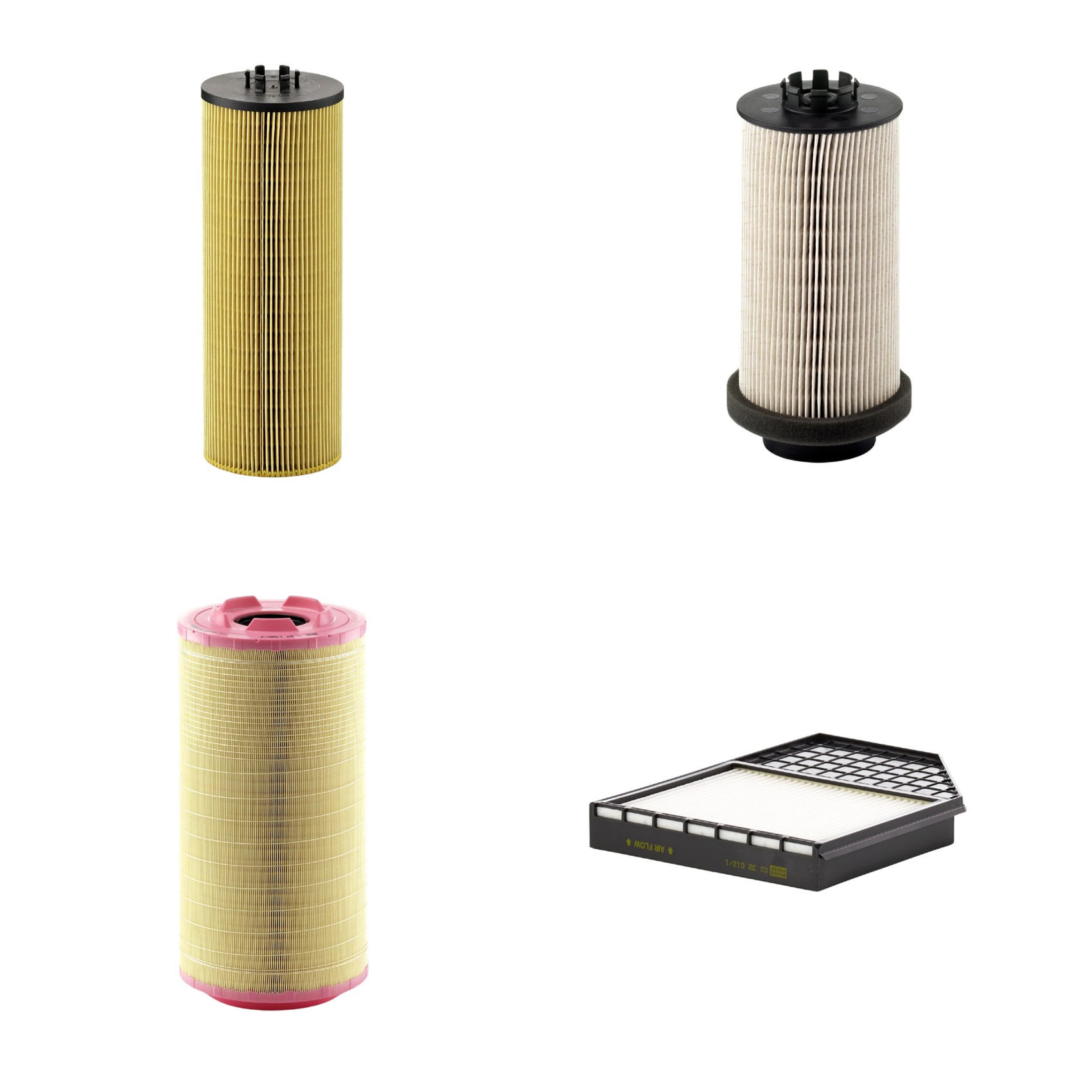 Kit Filtros de Ar Combustível Cabine Ar Condicionado Óleo - Mann-Filter - C271320/3 - CU32012/1 - HU12140x - PU999/1x