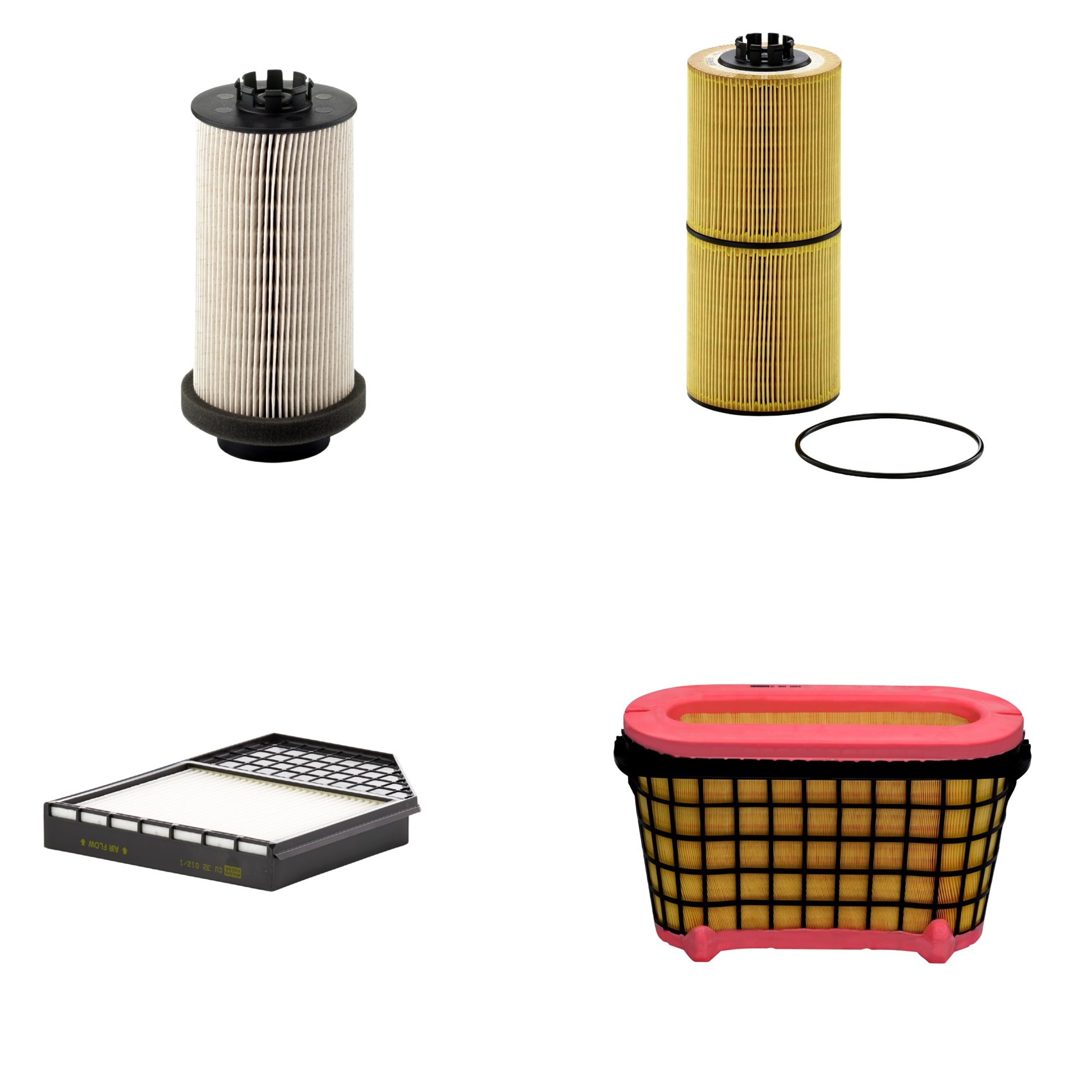 Kit Filtros de Ar Combustível Cabine Ar Condicionado Óleo - Mann-Filter - C50004 - CU32012/1 - HU12001z - PU999/1x