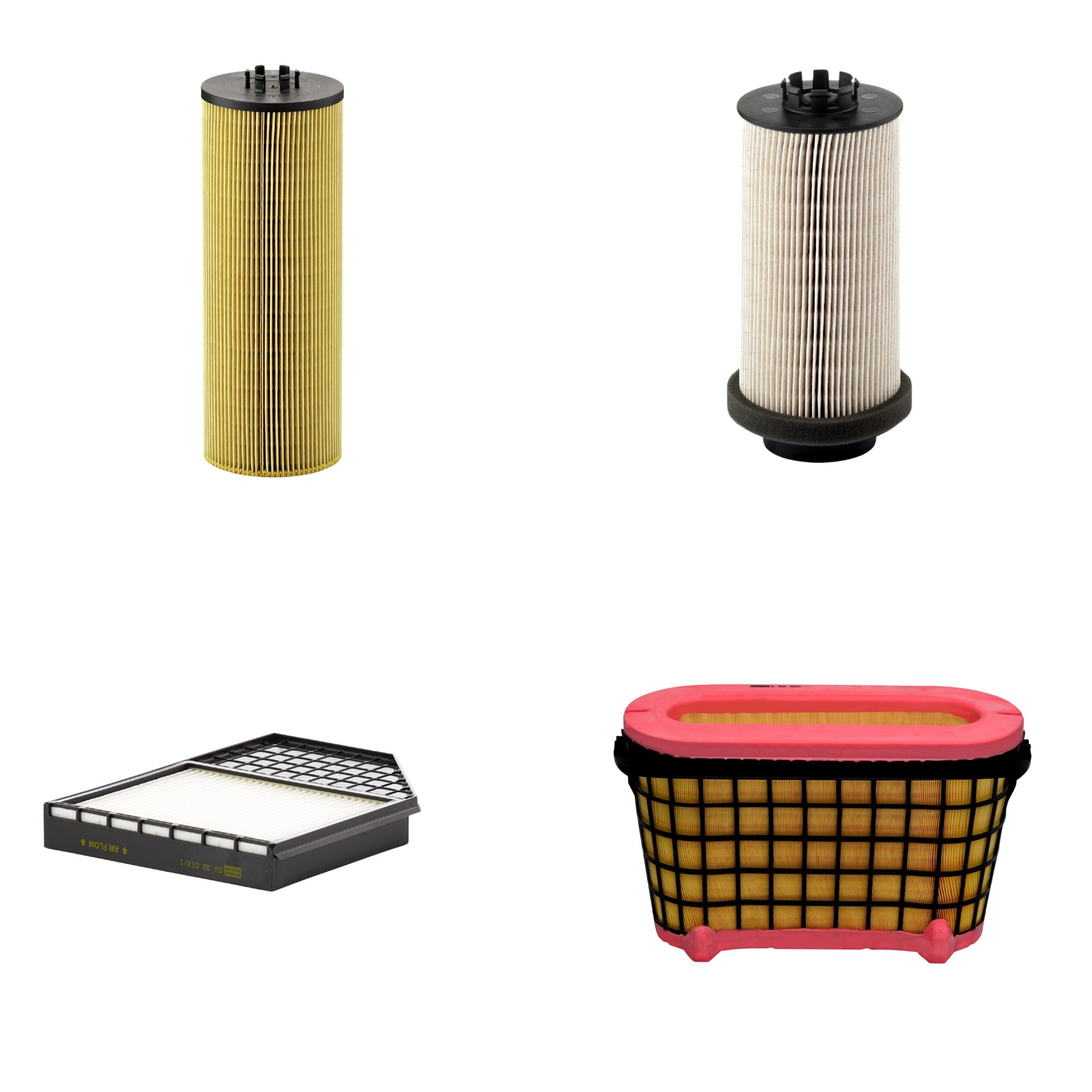 Kit Filtros de Ar Combustível Cabine Ar Condicionado Óleo - Mann-Filter - C50004 - CU32012/1 - HU12140x - PU999/1x