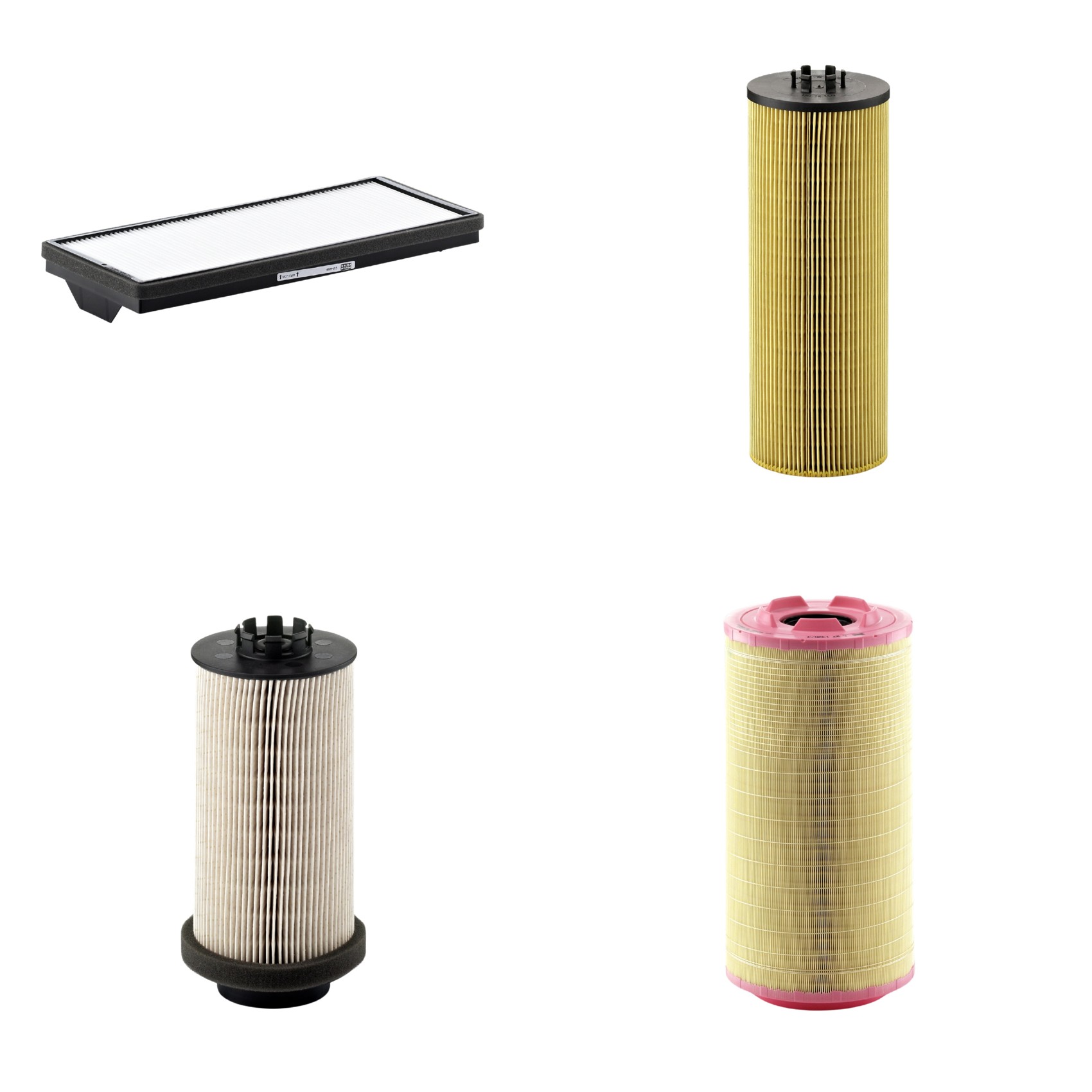 Kit Filtros de Ar Combustível Cabine Ar Condicionado Óleo - Mann-Filter - C271320/3 - CU4469 - HU12140x - PU999/1x