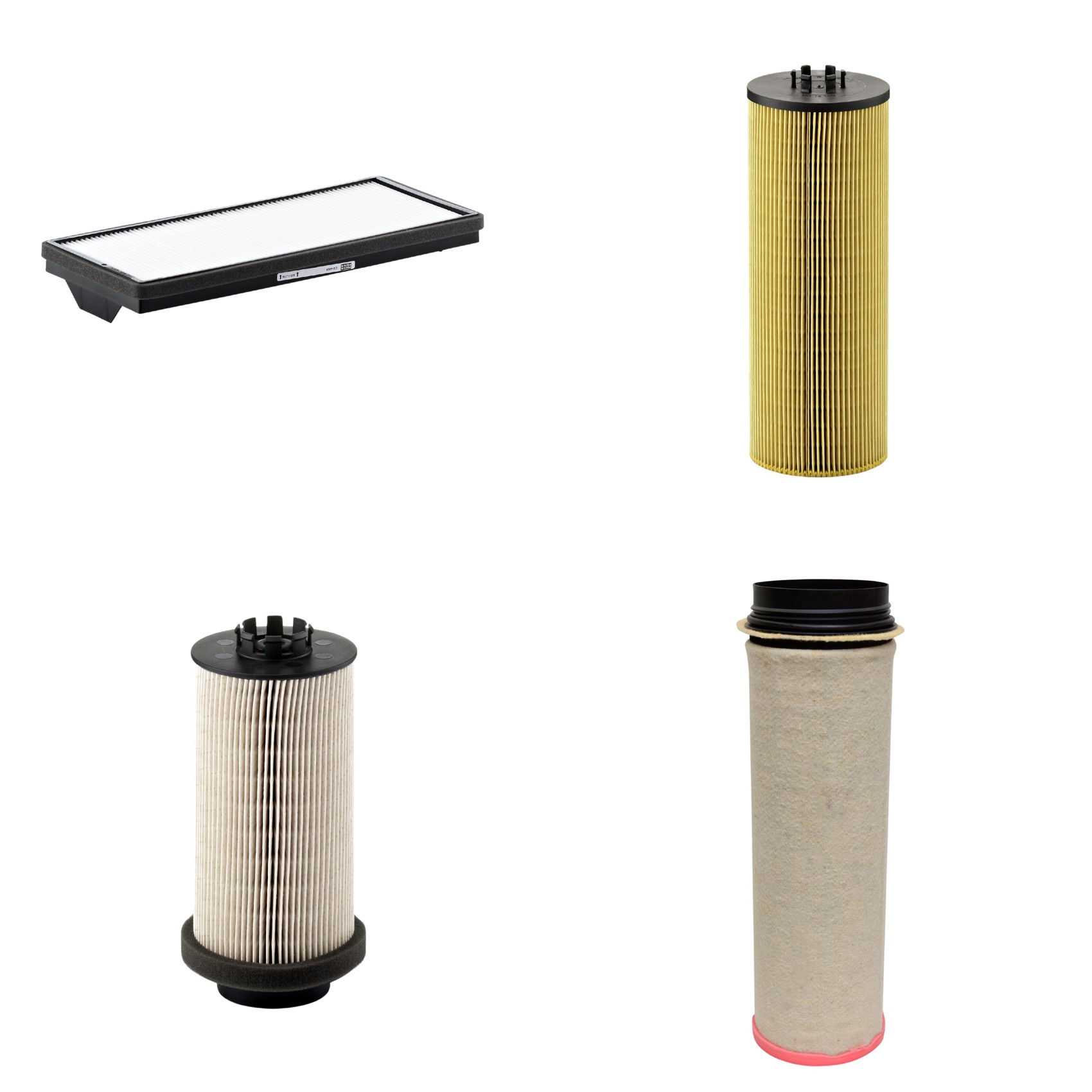 Kit Filtros de Ar Combustível Cabine Ar Condicionado Óleo - Mann-Filter - CF1651 - CU4469 - HU12140x - PU999/1x