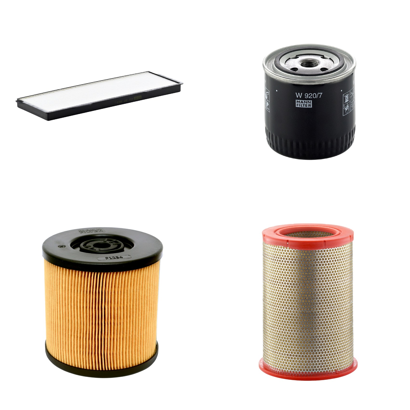 Kit Filtros de Ar Combustível Cabine Ar Condicionado Óleo - Mann-Filter - C301359 - CU37001 - P1234 - W920/7