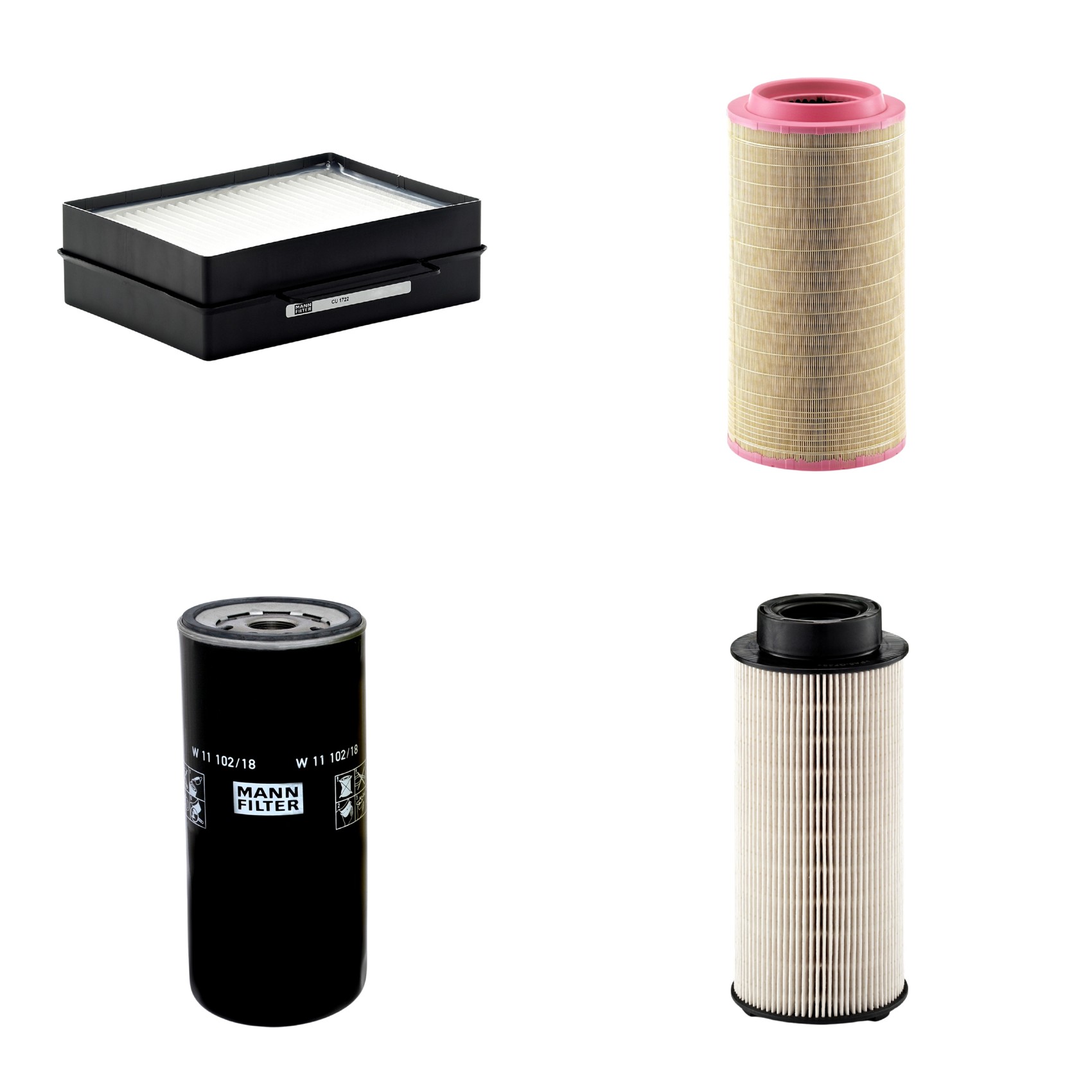 Kit Filtros de Ar Combustível Cabine Ar Condicionado Óleo - Mann-Filter - C271340 - CU1722 - PU941x - W11102/18
