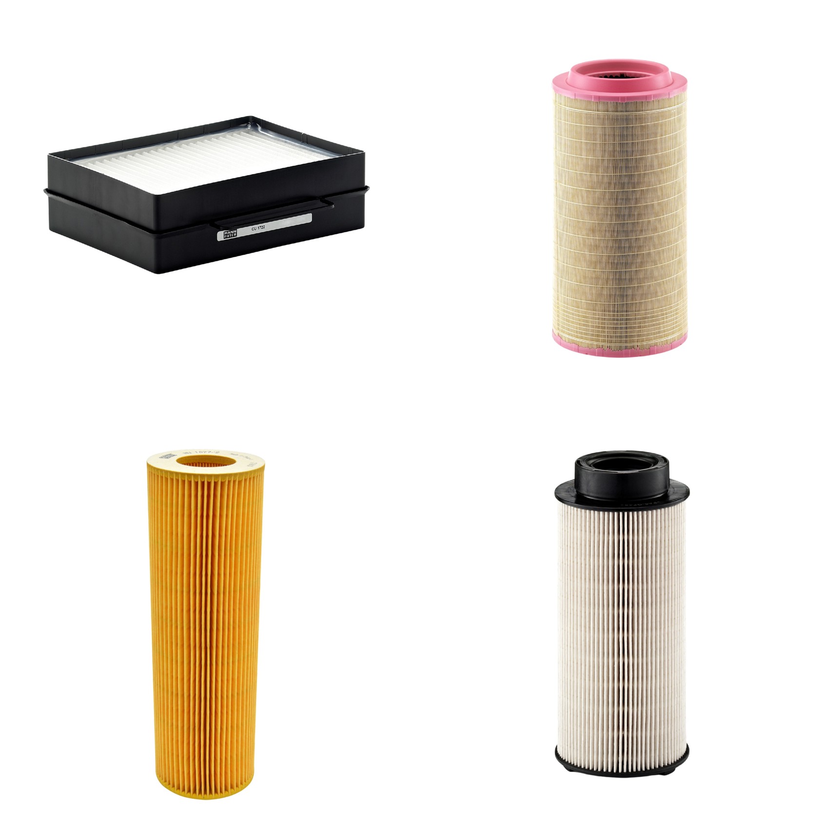 Kit Filtros de Ar Combustível Cabine Ar Condicionado Óleo - Mann-Filter - C271340 - CU1722 - HU1077/2z - PU941x