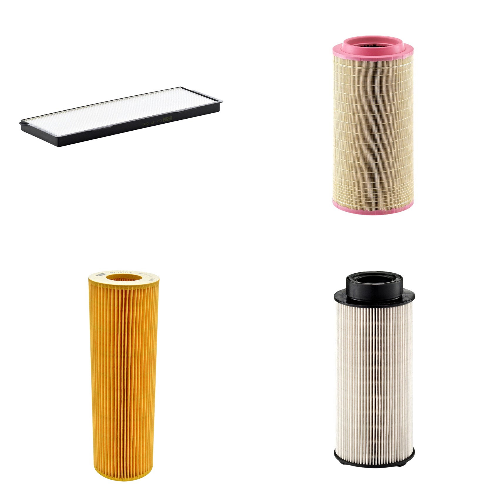 Kit Filtros de Ar Combustível Cabine Ar Condicionado Óleo - Mann-Filter - C271340 - CU37001 - HU1077/2z - PU941x