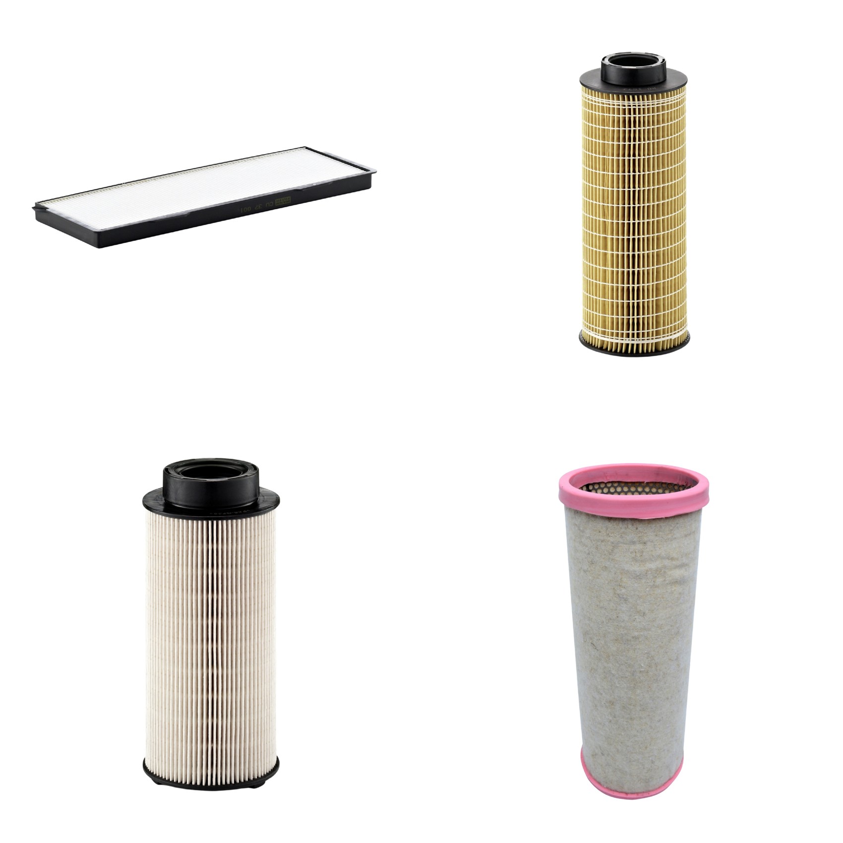 Kit Filtros de Ar Combustível Cabine Ar Condicionado Óleo - Mann-Filter - CF1711 - CU37001 - HU1072x - PU941x