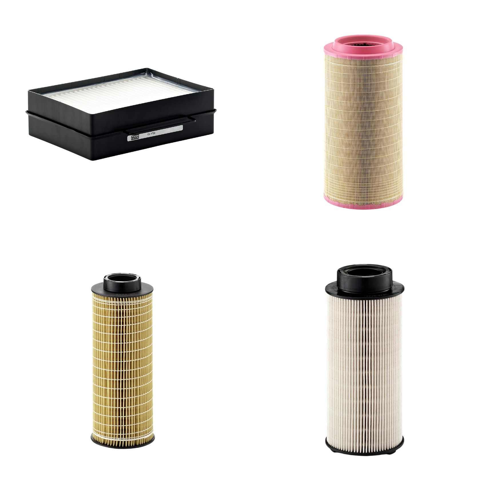 Kit Filtros de Ar Combustível Cabine Ar Condicionado Óleo - Mann-Filter - C271340 - CU1722 - HU1072x - PU941x