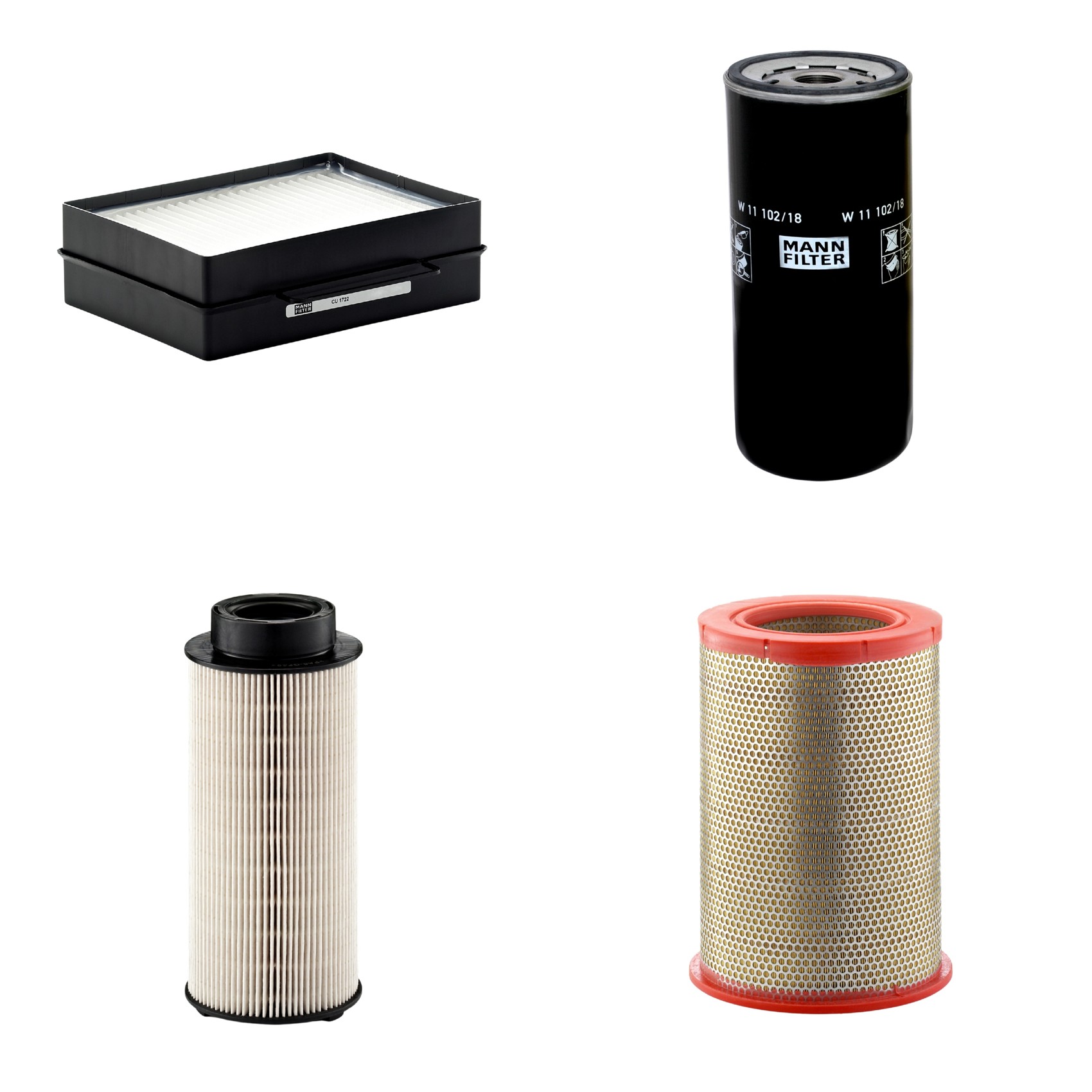 Kit Filtros de Ar Combustível Cabine Ar Condicionado Óleo - Mann-Filter - C301359 - CU1722 - PU941x - W11102/18