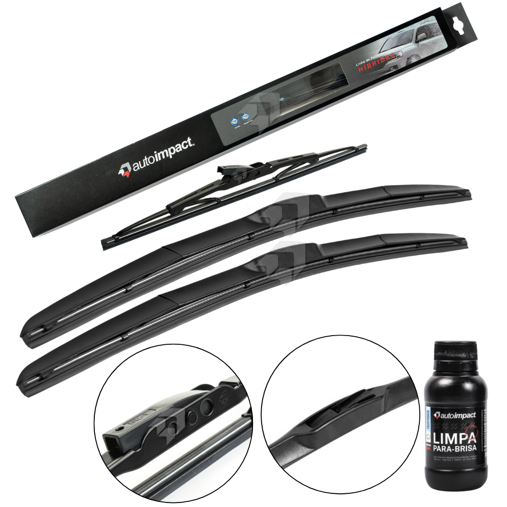 Kit de Palhetas do Limpador do Parabrisa e Traseira - Autoimpact - HI18 / PU16
