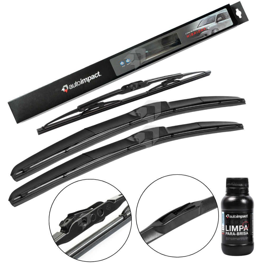 Kit de Palhetas do Limpador do Parabrisa e Traseira - Autoimpact - HI19 / PU15