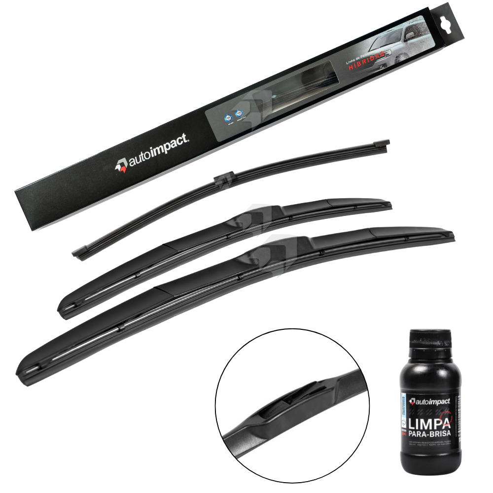 Kit de Palhetas do Limpador do Parabrisa e Traseira - Autoimpact - HI22 / HI16 / TS10
