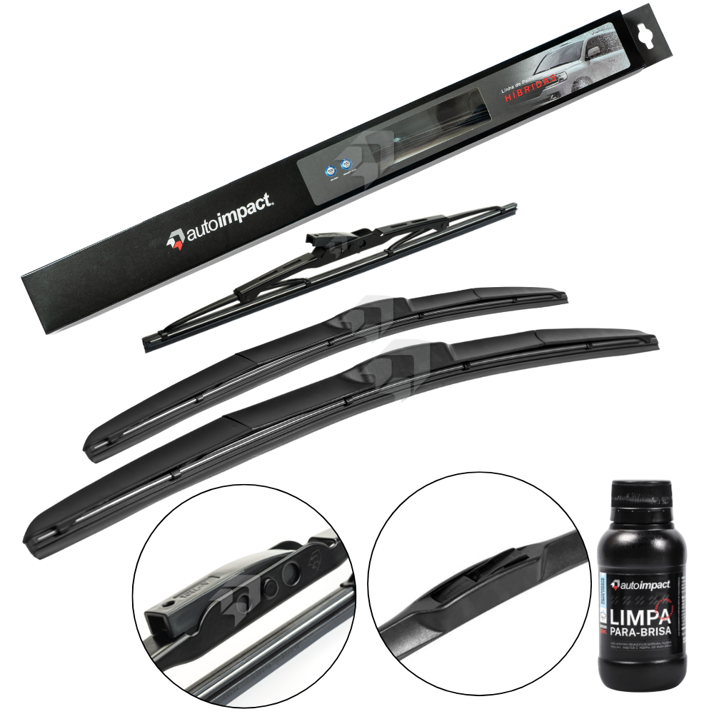 Kit de Palhetas do Limpador do Parabrisa e Traseira - Autoimpact - HI24 / HI20 / PU16