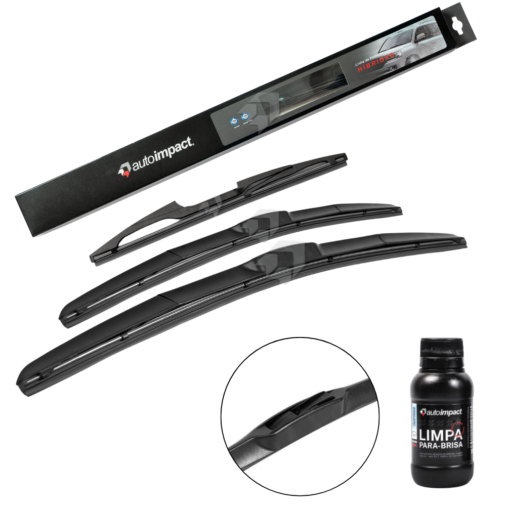 Kit de Palhetas do Limpador do Parabrisa e Traseira - Autoimpact - HI24 / HI18 / TR10