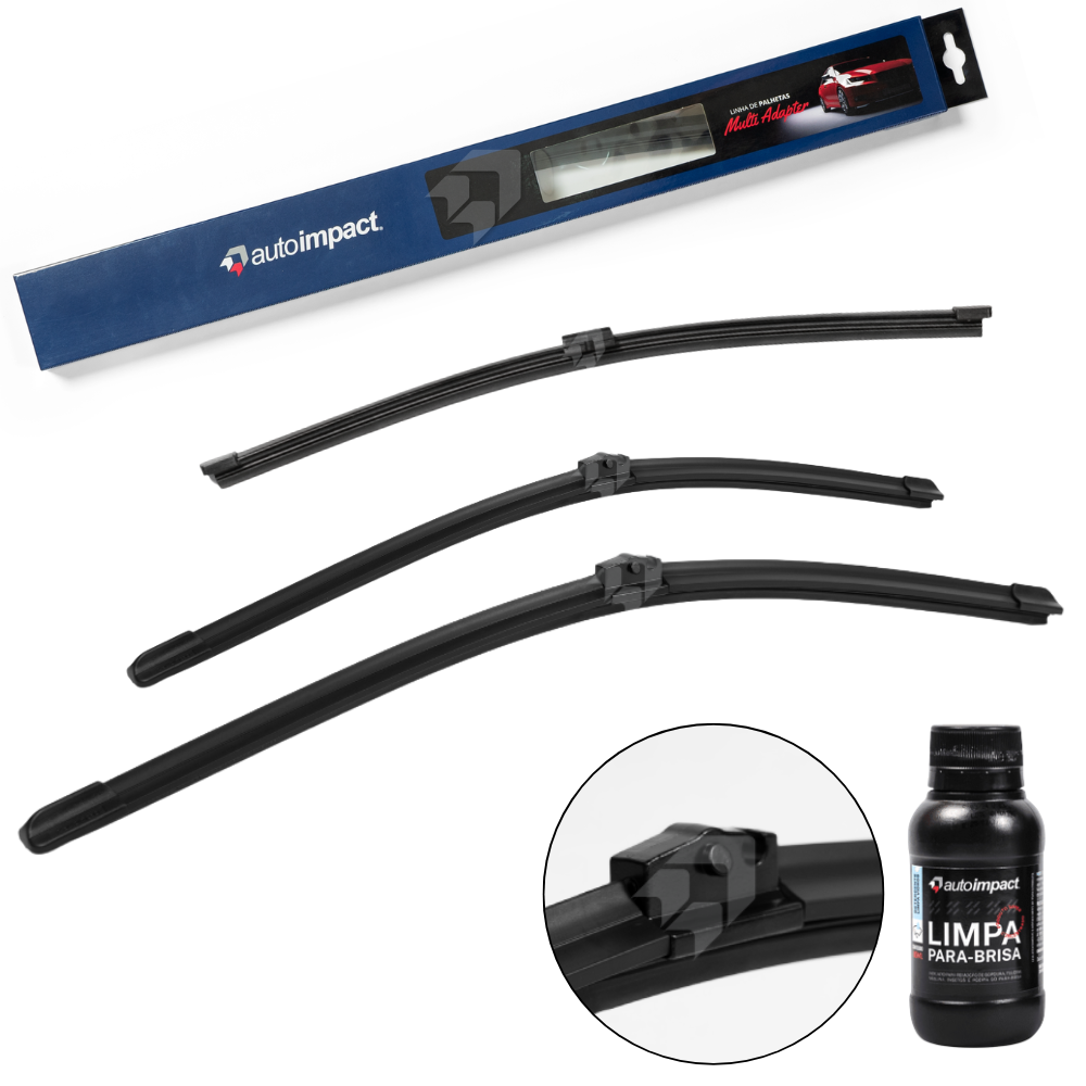 Kit de Palhetas do Limpador do Parabrisa e Traseira - Autoimpact - MA22 / MA17 / TS10