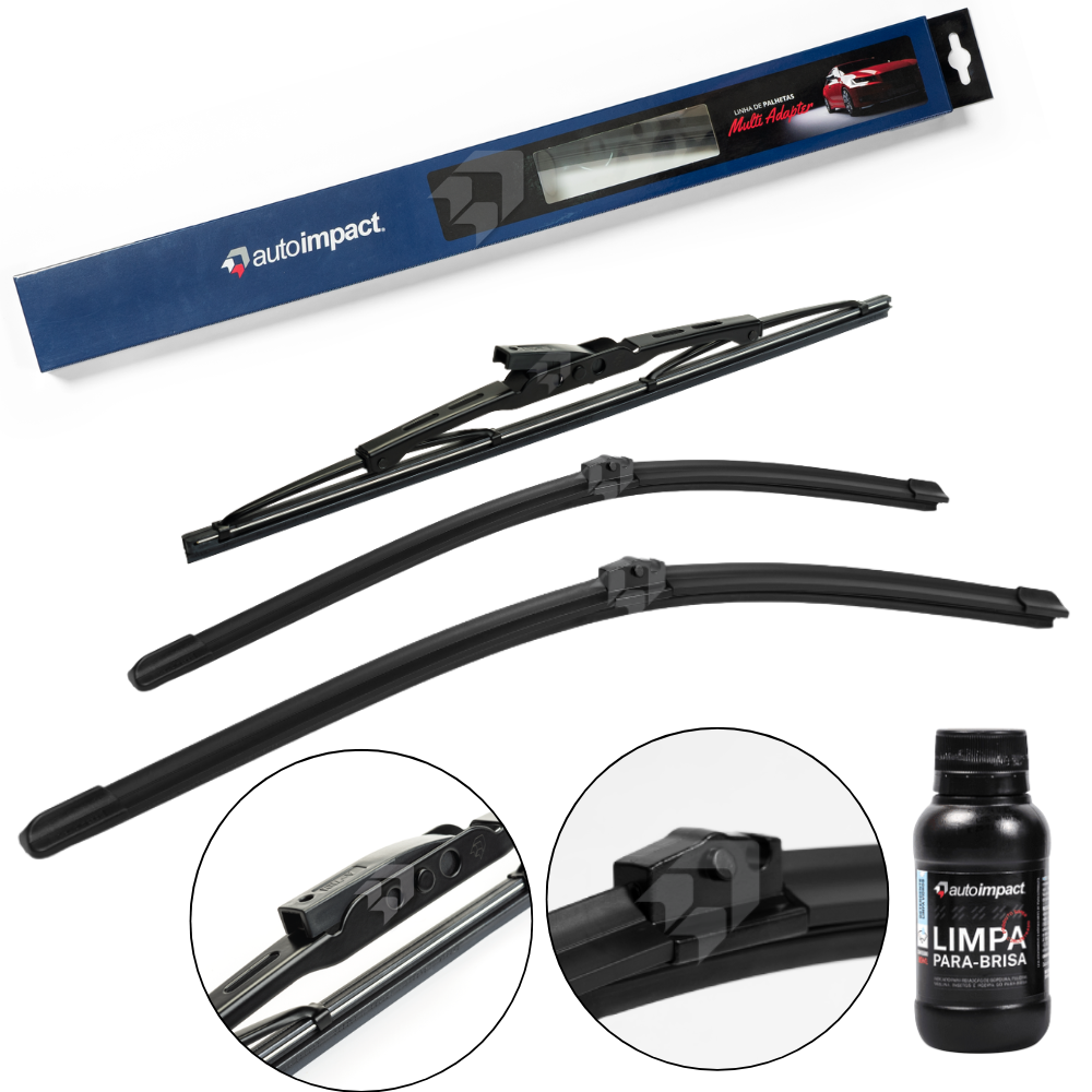 Kit de Palhetas do Limpador do Parabrisa e Traseira - Autoimpact - MA24 / MA21 / PU11