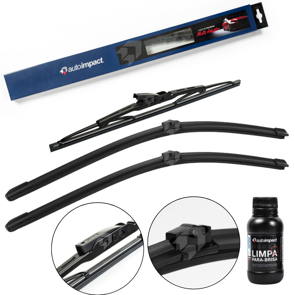Kit de Palhetas do Limpador do Parabrisa e Traseira - Autoimpact - MA27 / PU11