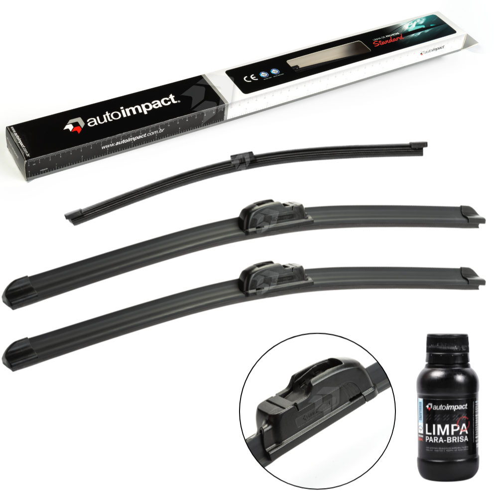 Kit de Palhetas do Limpador do Parabrisa e Traseira - Autoimpact - PA16 / TS12