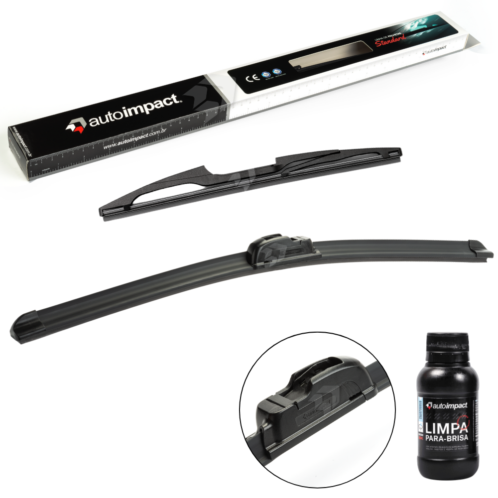 Kit de Palhetas do Limpador do Parabrisa e Traseira - Autoimpact - PA23 / TR10